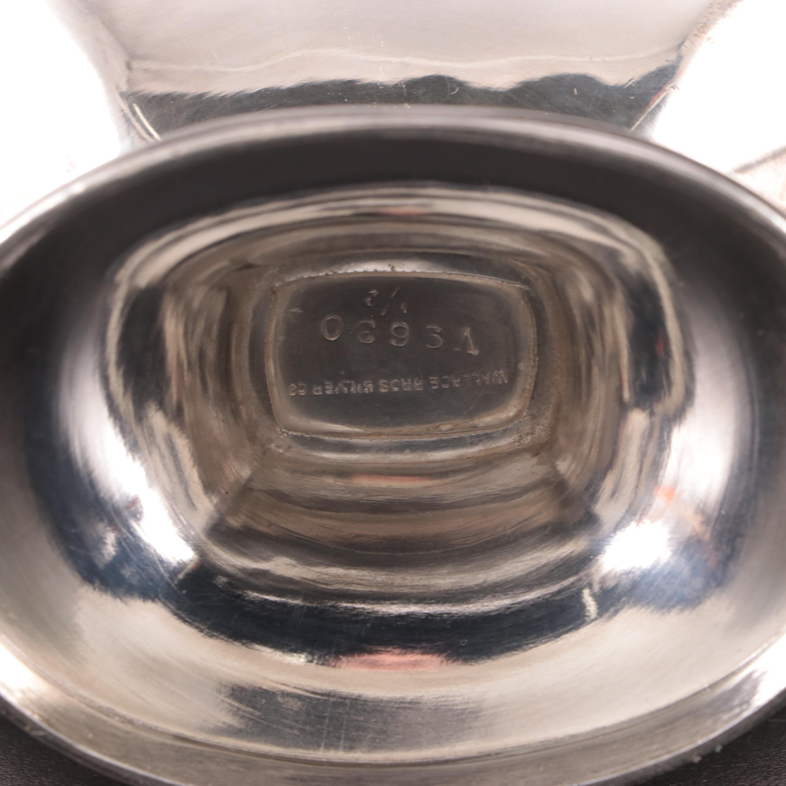 Wallace Bros. Silver Co. Neoclassical Style Silver Plate Tea Set and Other Tray