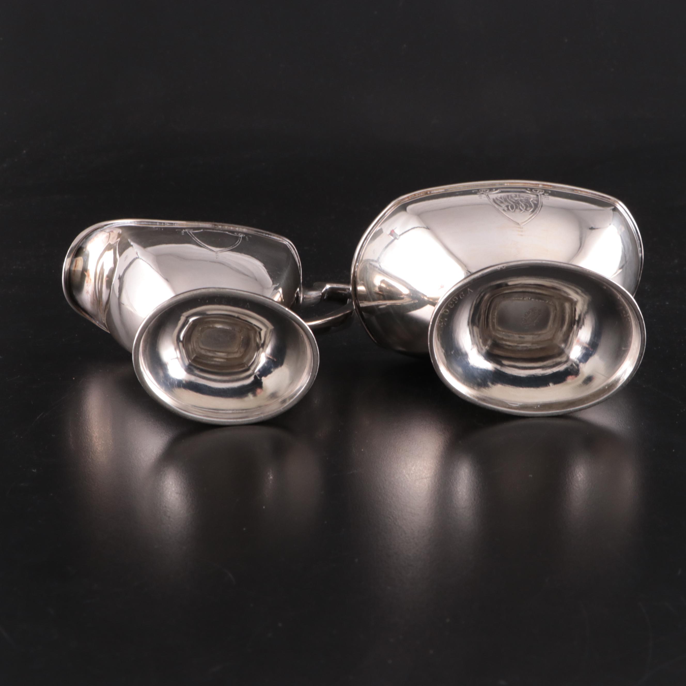 Wallace Bros. Silver Co. Neoclassical Style Silver Plate Tea Set and Other Tray