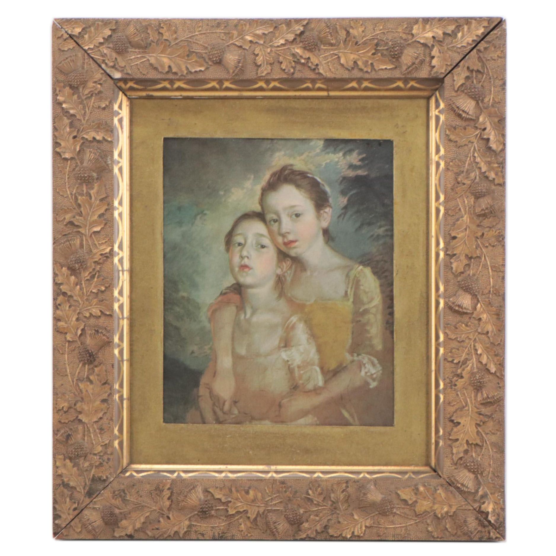 Offset Lithograph After Thomas Gainsborough "The Painter's Daughter with a Cat"