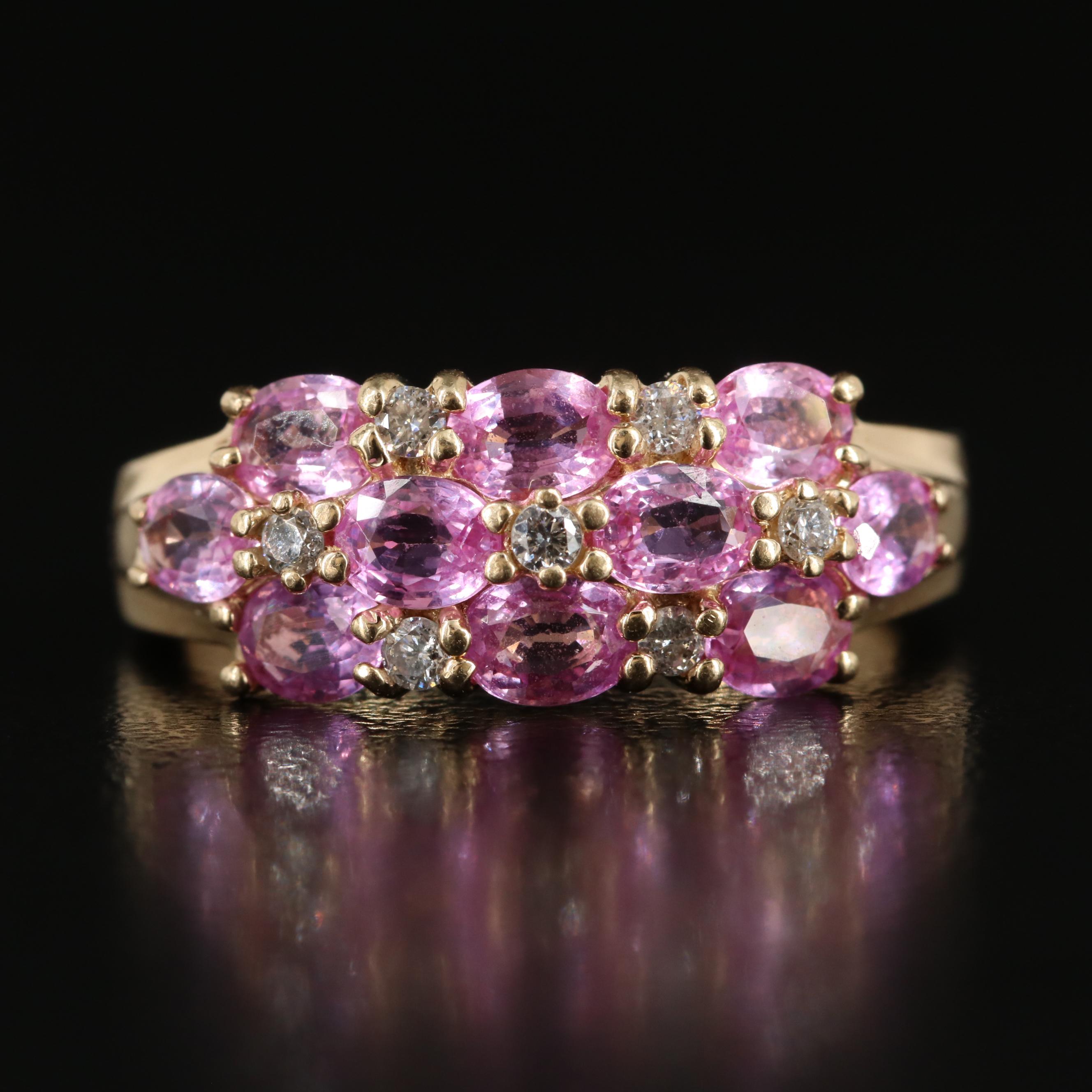 EFFY 14K Pink Sapphire and Diamond Ring