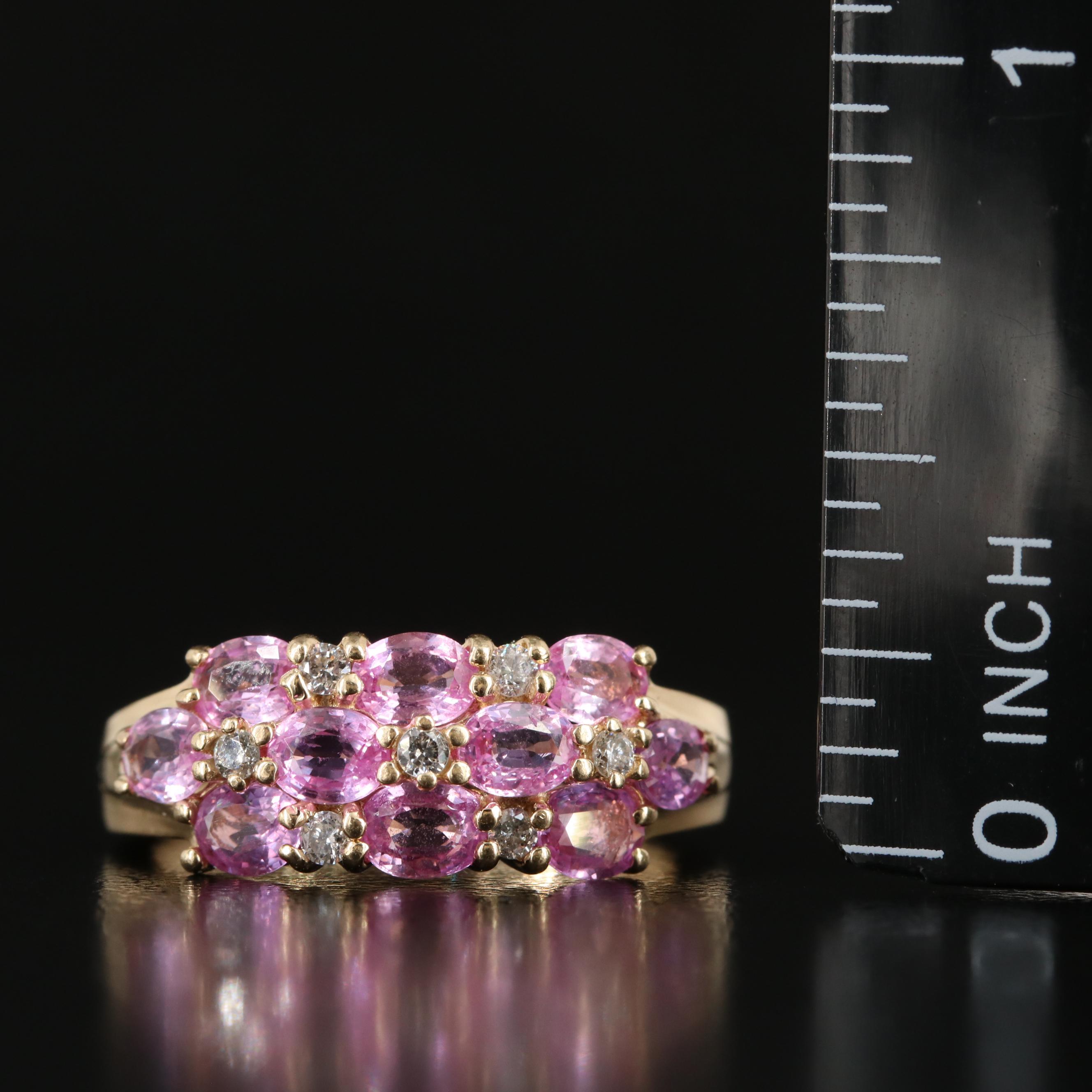 EFFY 14K Pink Sapphire and Diamond Ring