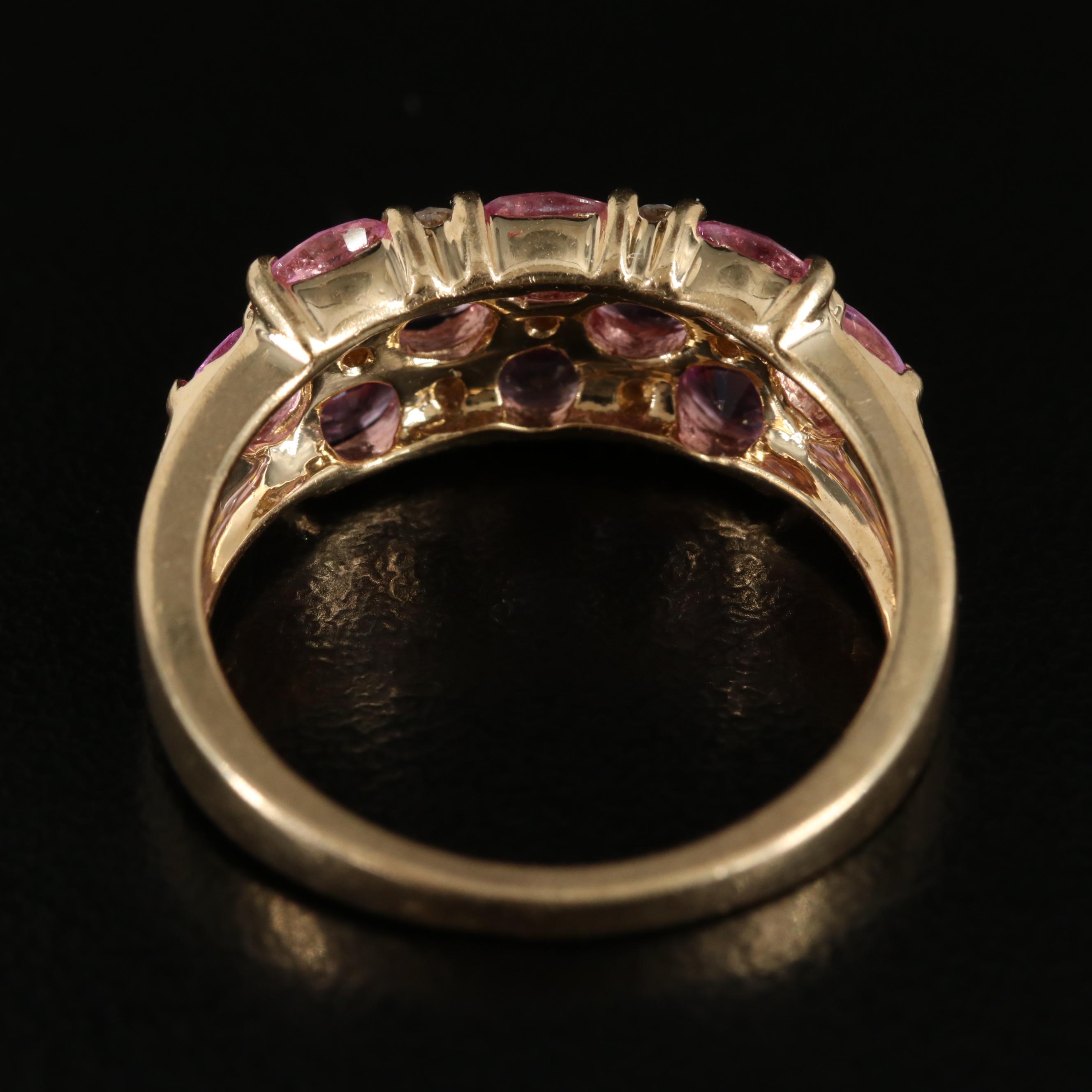 EFFY 14K Pink Sapphire and Diamond Ring
