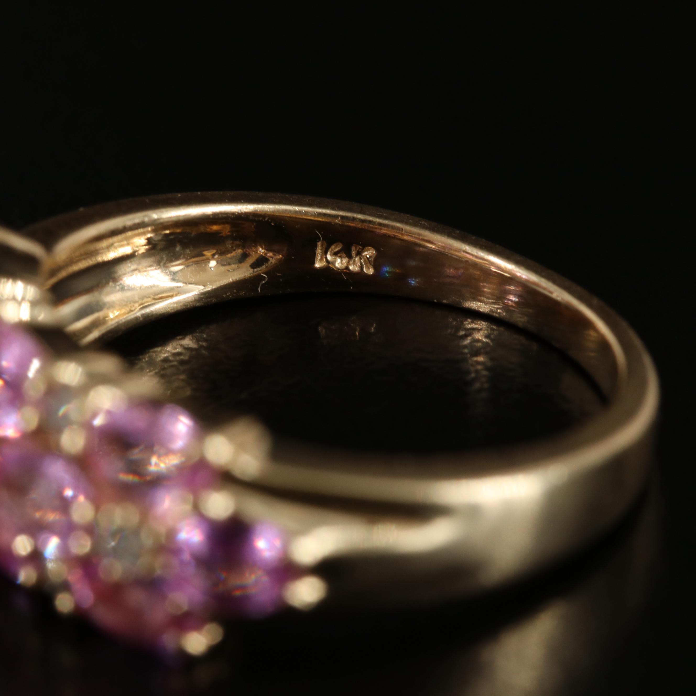 EFFY 14K Pink Sapphire and Diamond Ring