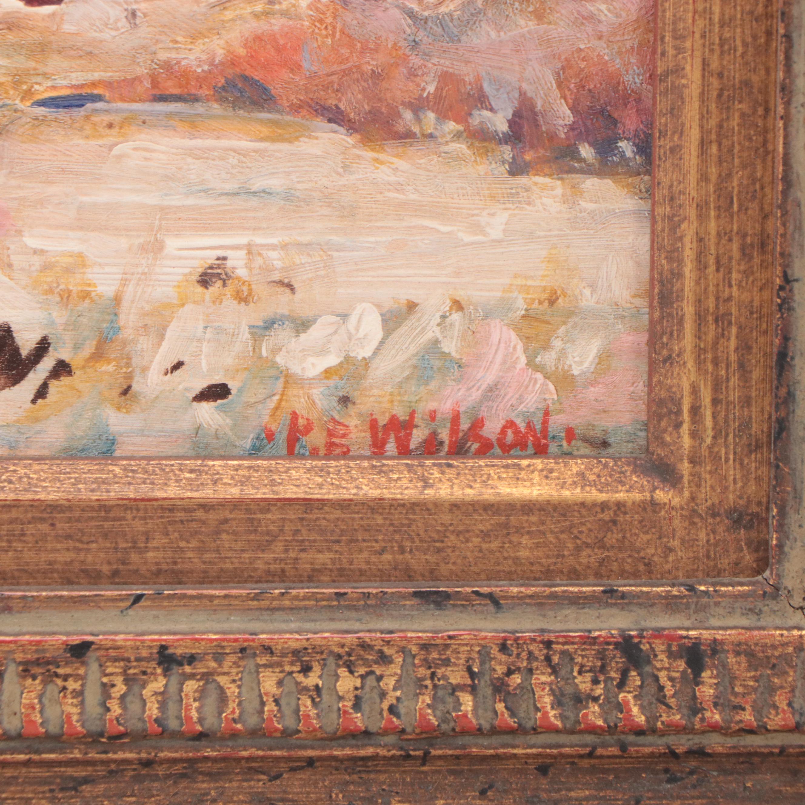 Paul B. Wilson Landscape Oil Painting "Spring Camp," 1978