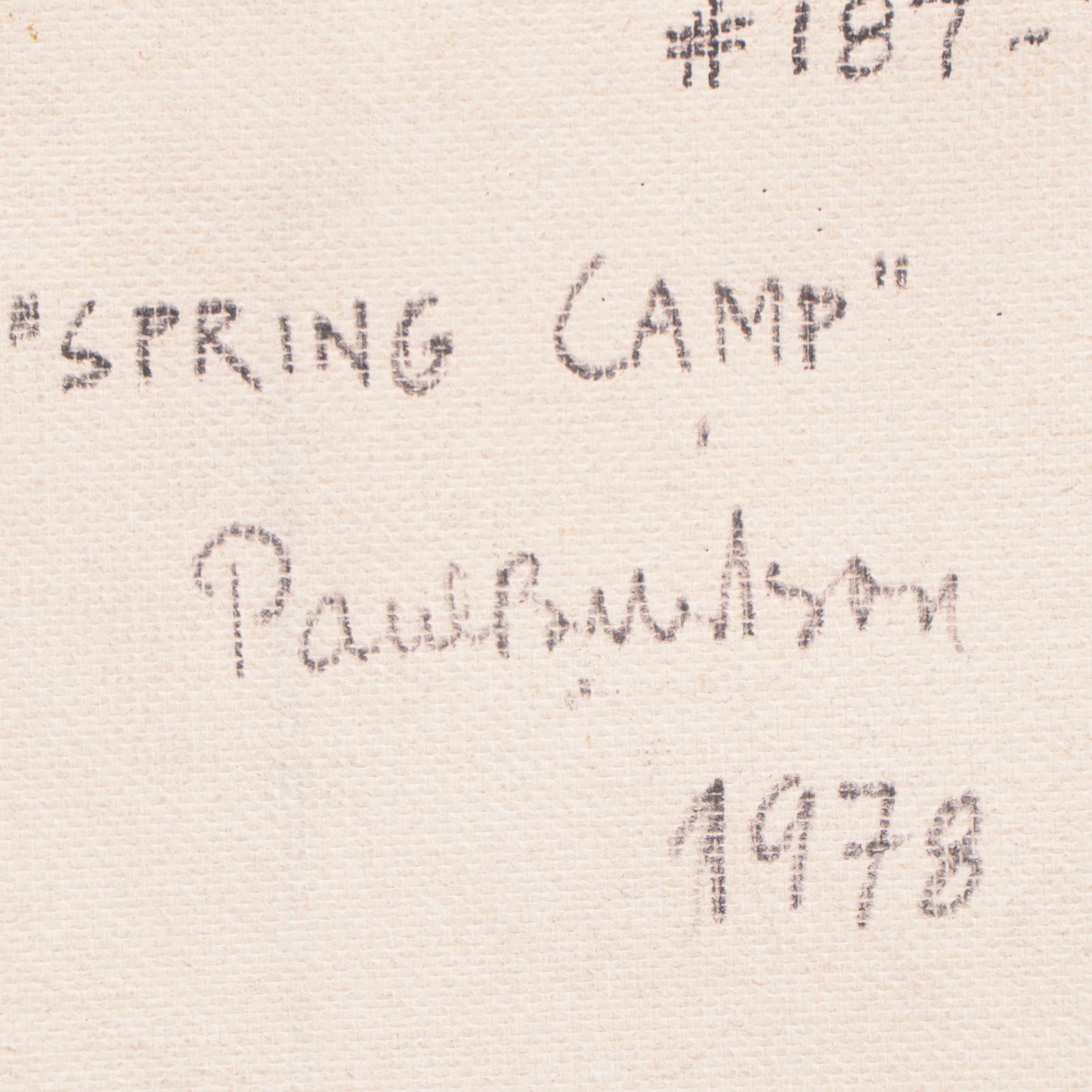 Paul B. Wilson Landscape Oil Painting "Spring Camp," 1978