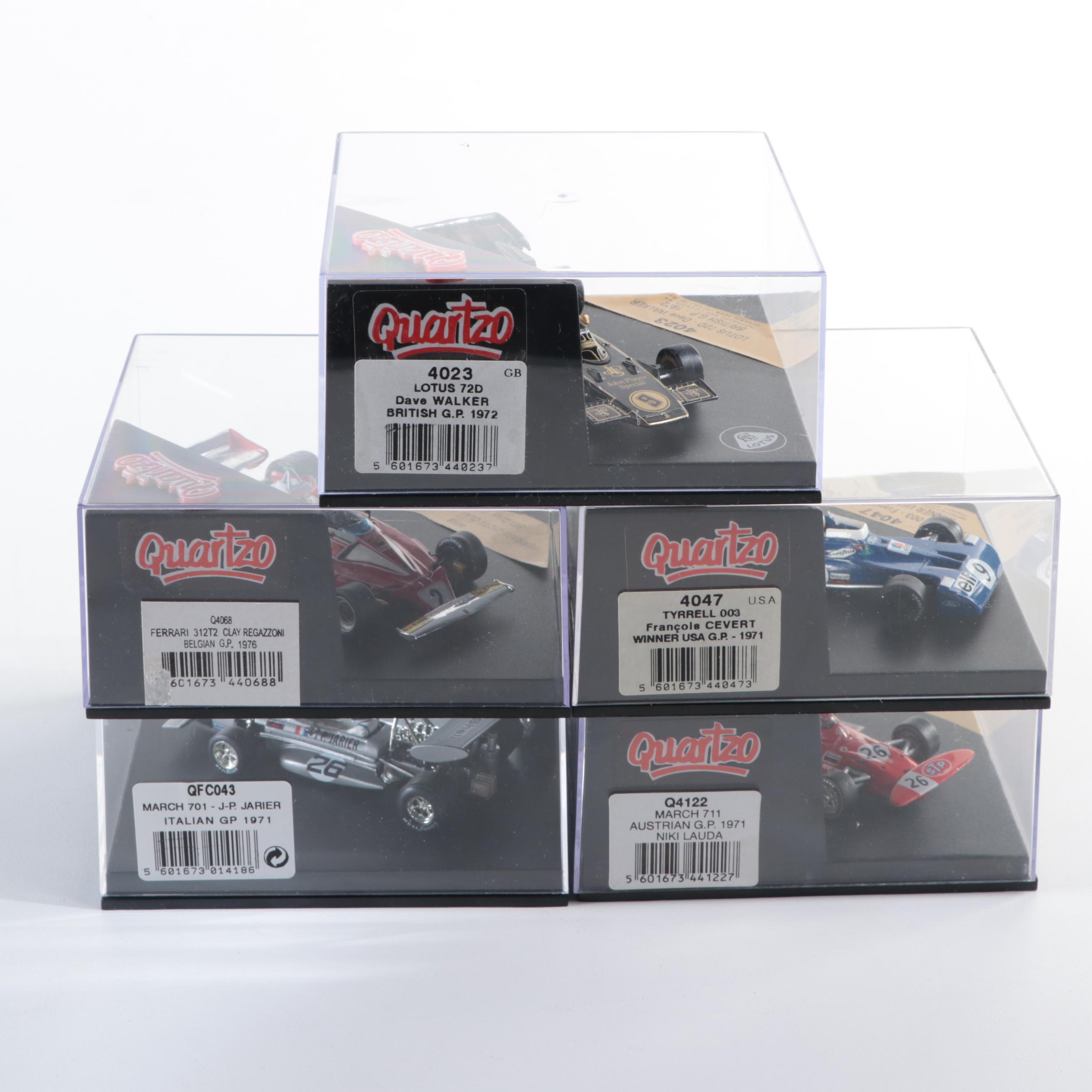 Quartzo Grand Prix Model Cars Including "Dave Walker Lotus 72D"