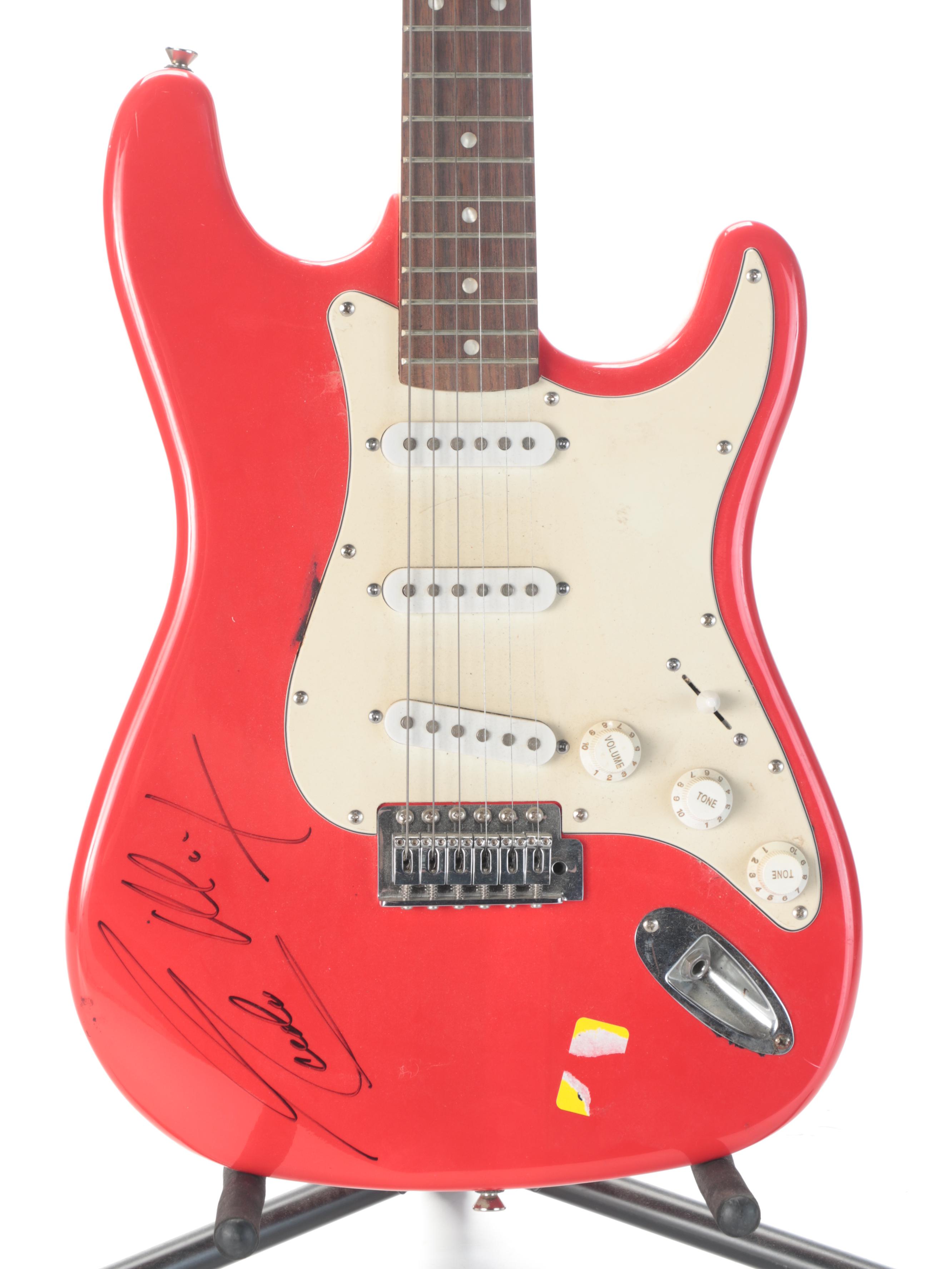 Eddie Money Signed Excel Electric Guitar