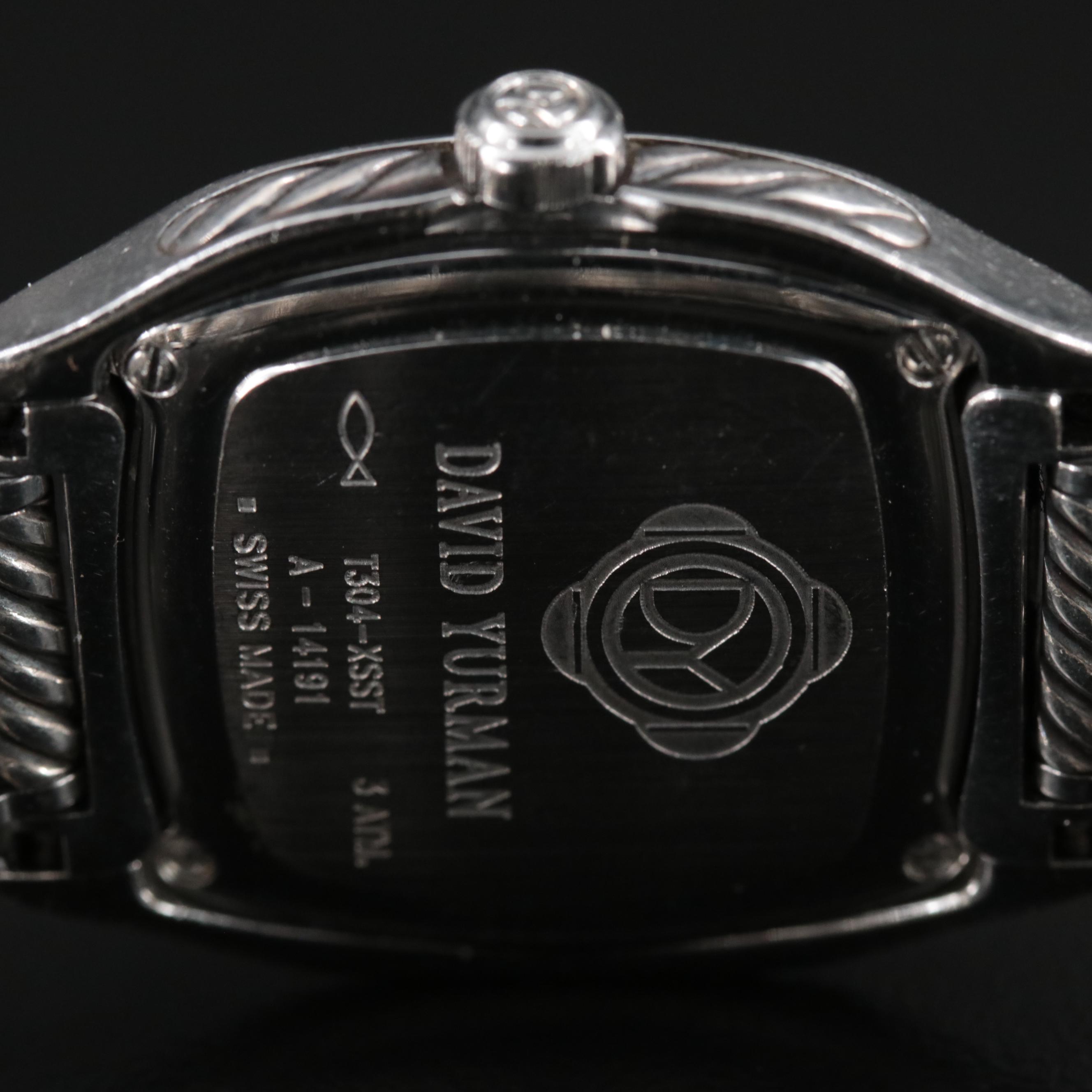 David Yurman Thoroughbred Diamond Dial Stainless Steel Watch