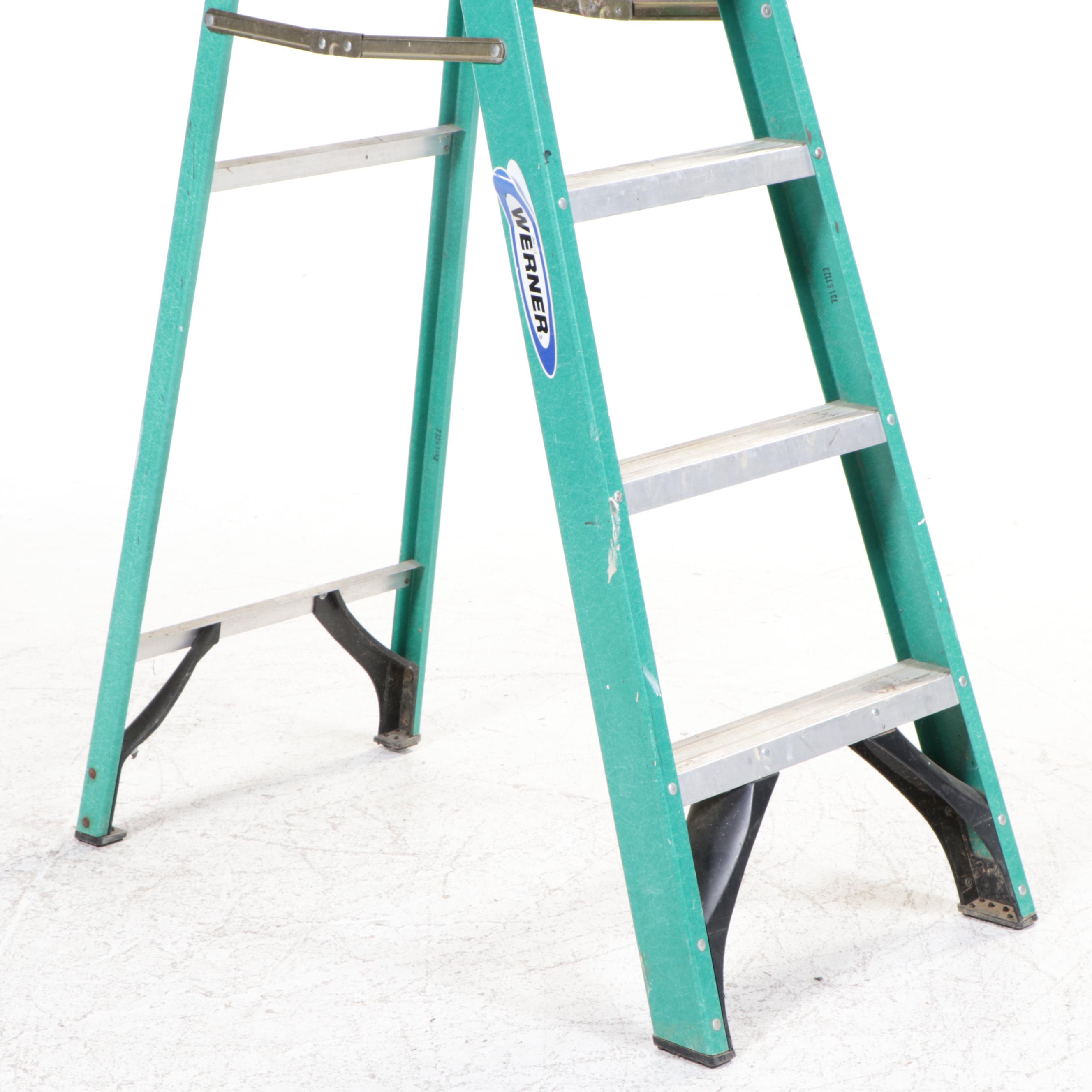 Werner 6' Fiberglass and Aluminum Step Ladder