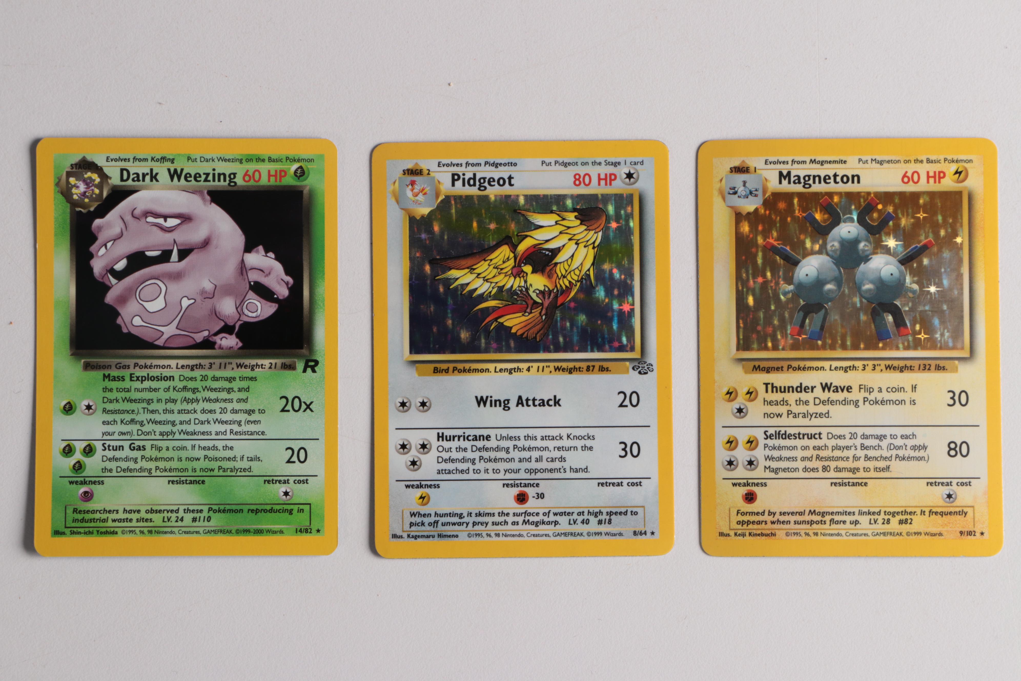 Vintage Pokémon Holographic Cards Featuring Mewtwo and More, 1990s–2000s