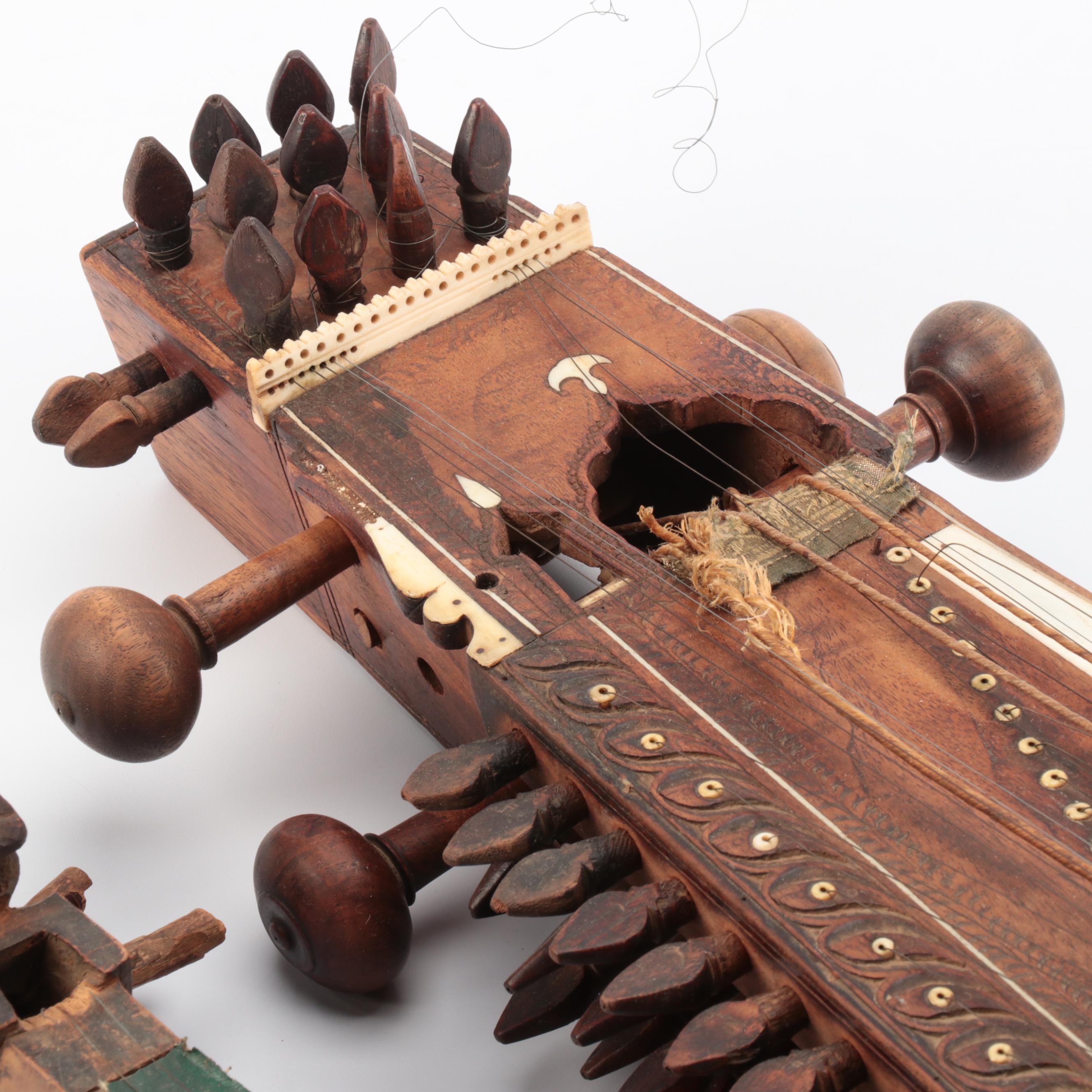 Hand-Crafted Wooden Sarangi and Tungna