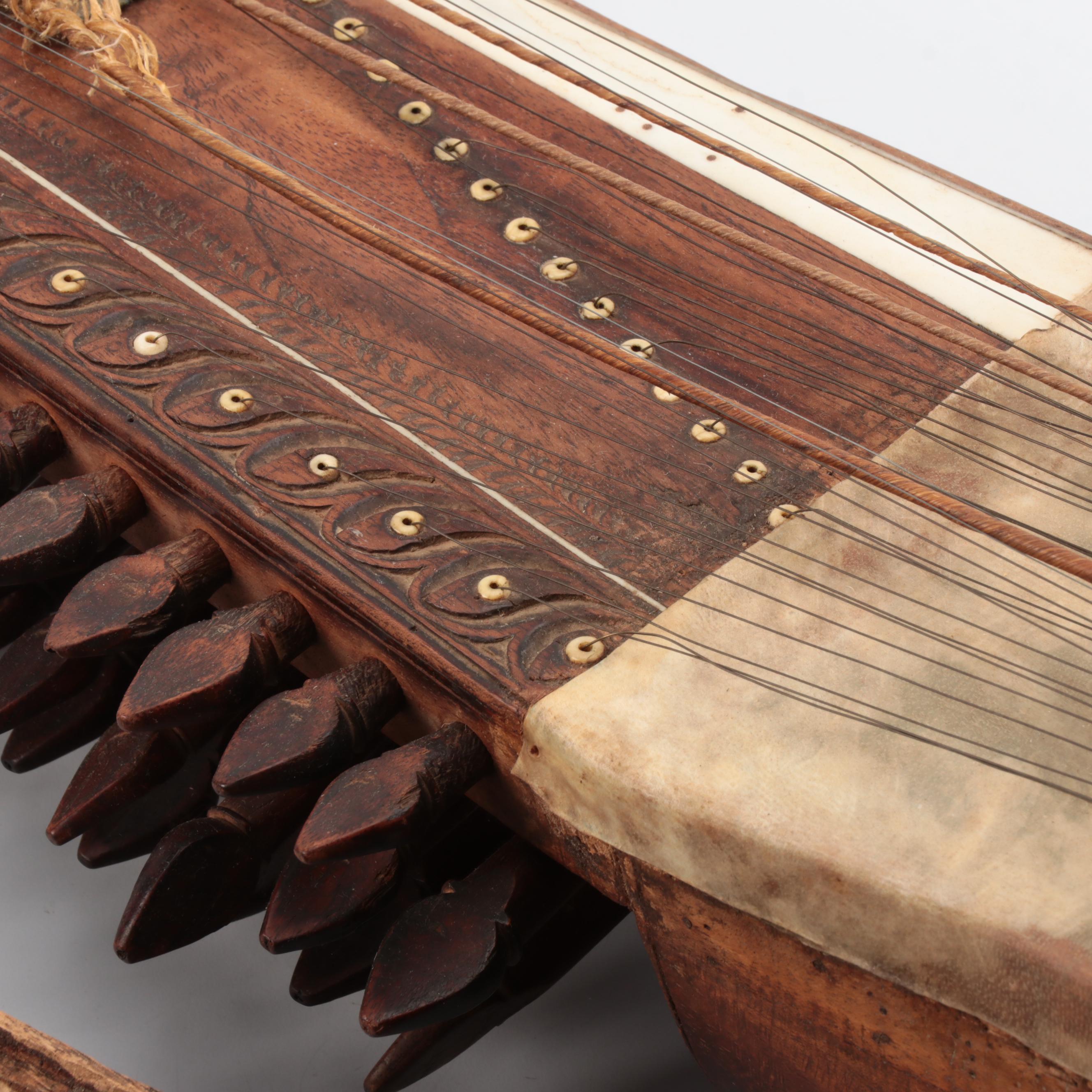 Hand-Crafted Wooden Sarangi and Tungna