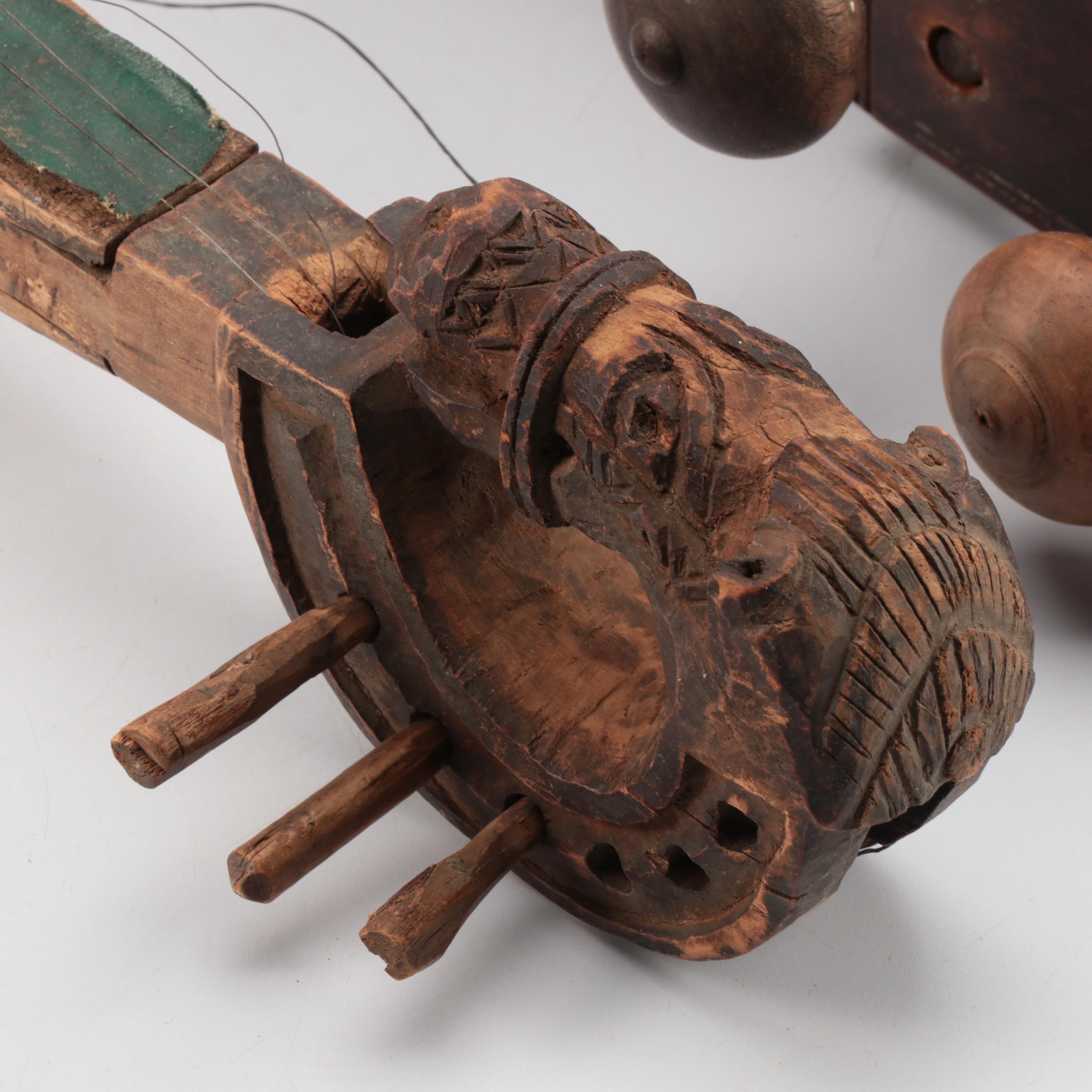 Hand-Crafted Wooden Sarangi and Tungna