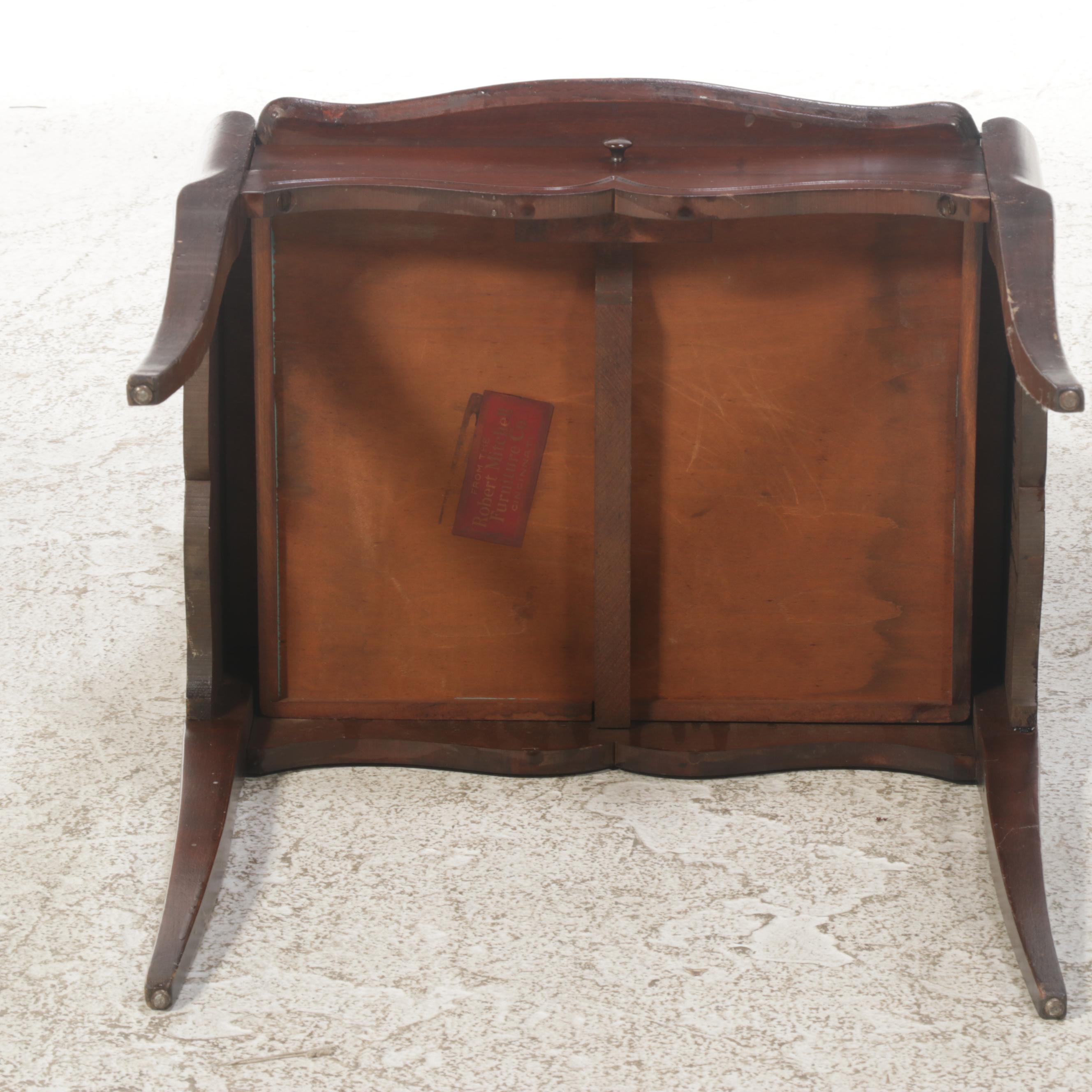 Cushman for Robert Mitchell Furniture Louis XV Style Side Table Plus Pedestal