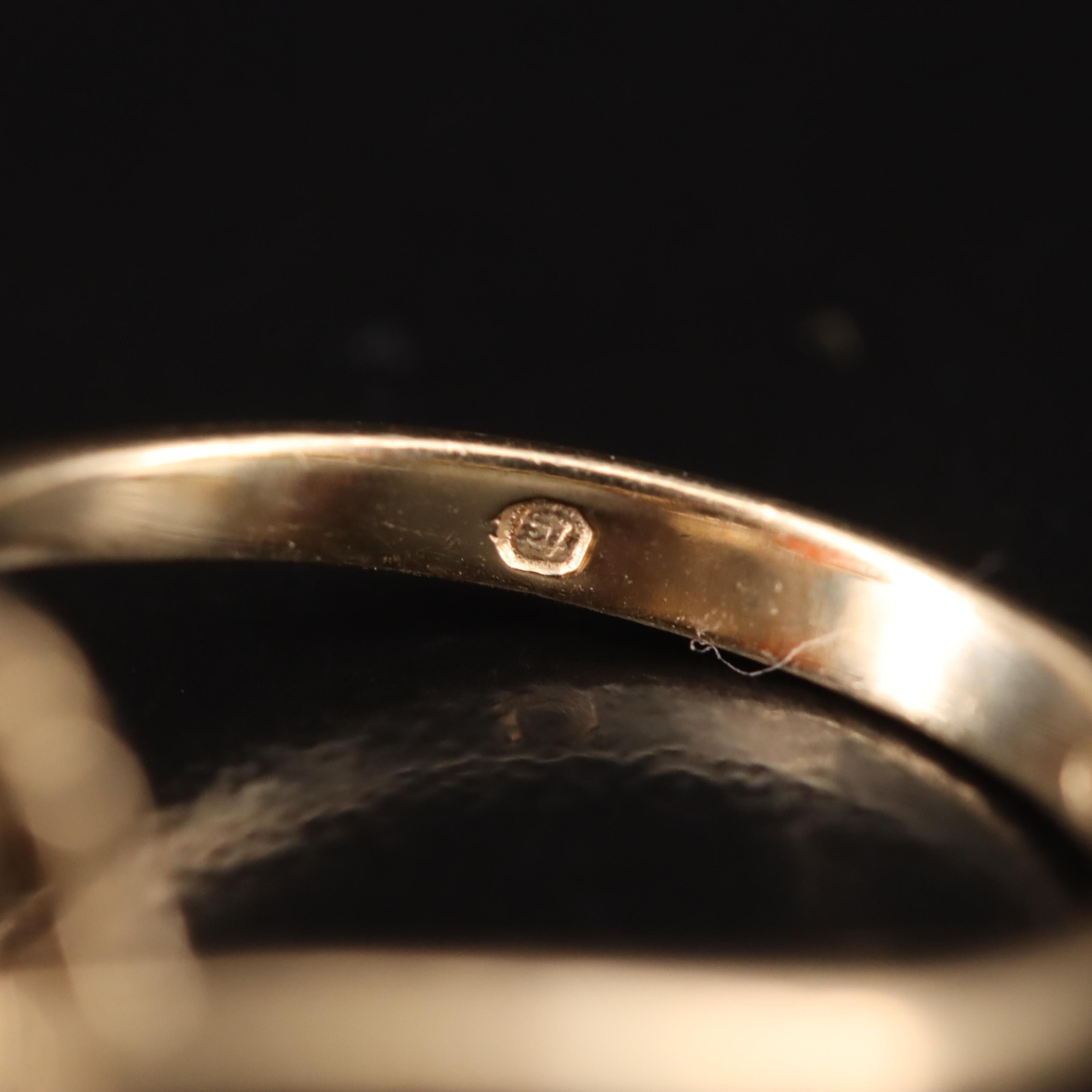 14K Coral Ring Including Black Coral