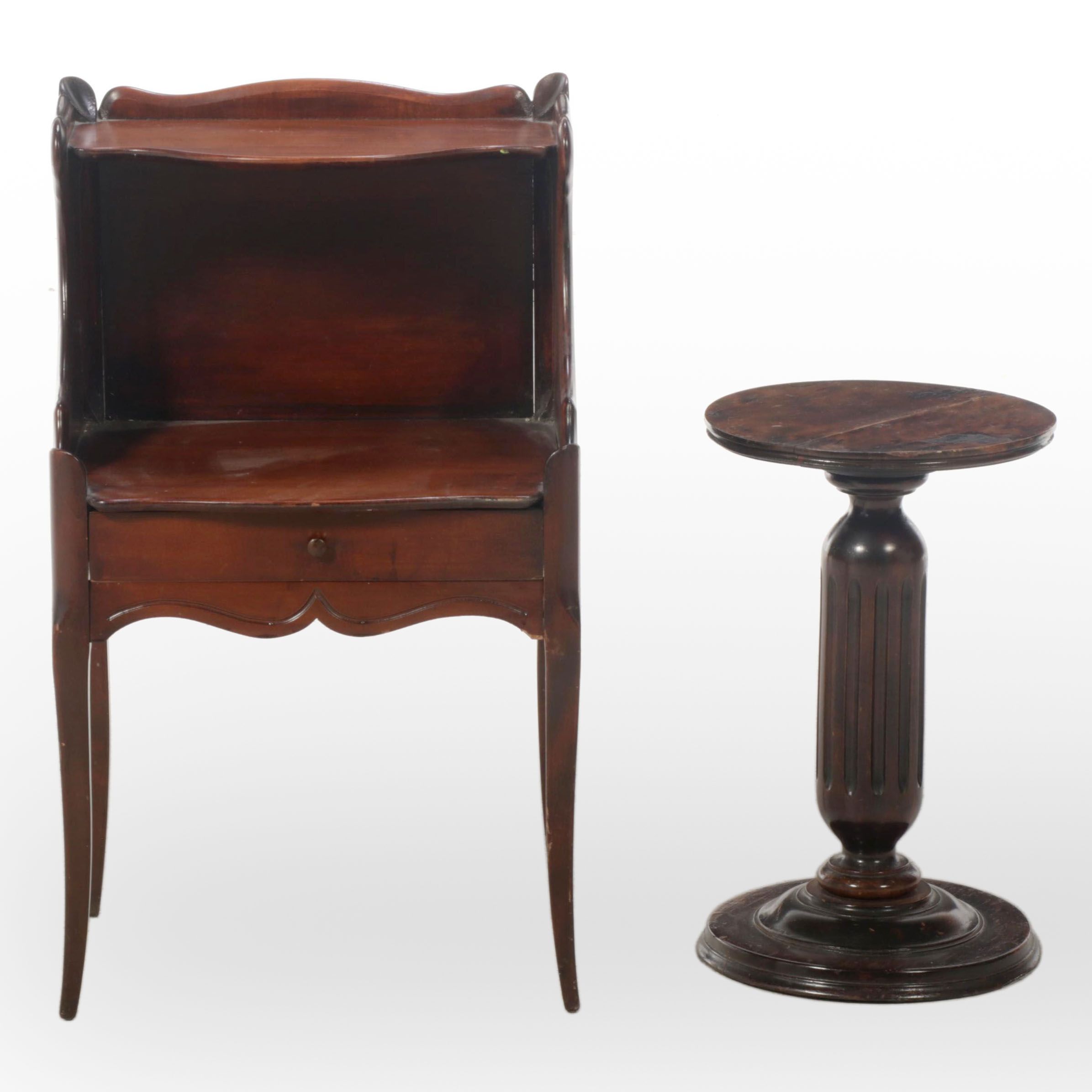 Cushman for Robert Mitchell Furniture Louis XV Style Side Table Plus Pedestal