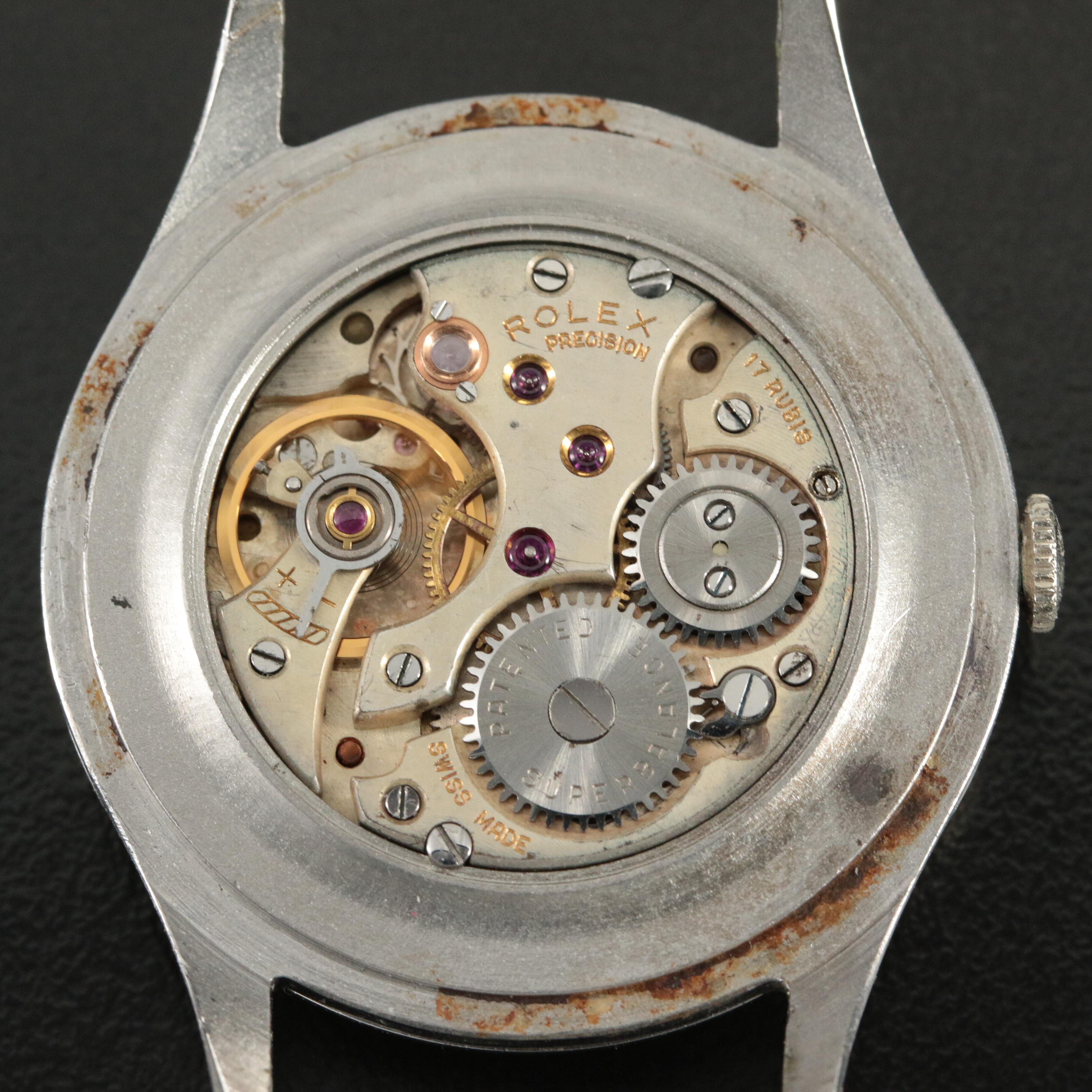 1947 Rolex Precision Stainless Steel Watch