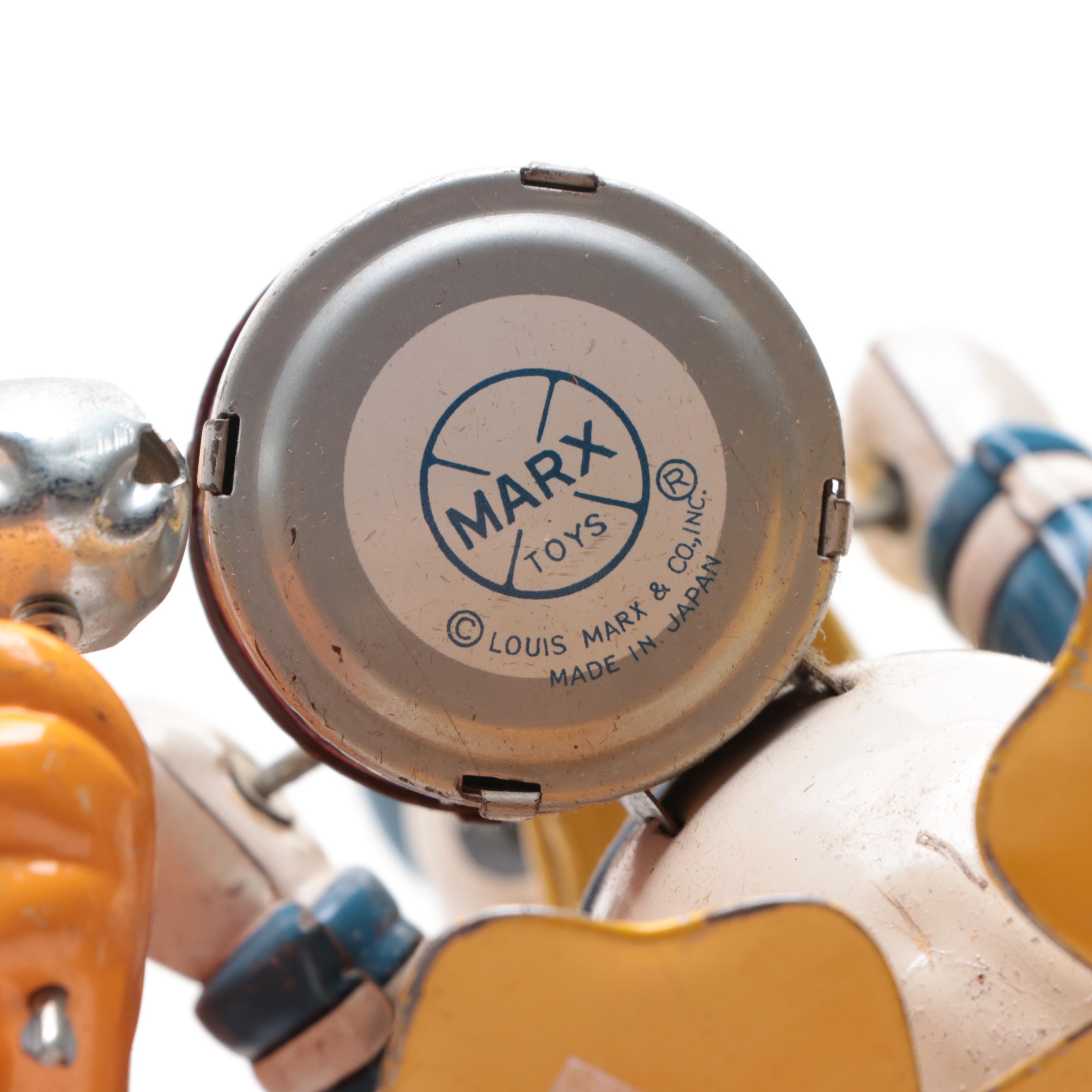 Marx Pluto and Donald Duck Tin Lithograph Wind-Up Toys, Mid to Late 20th Century