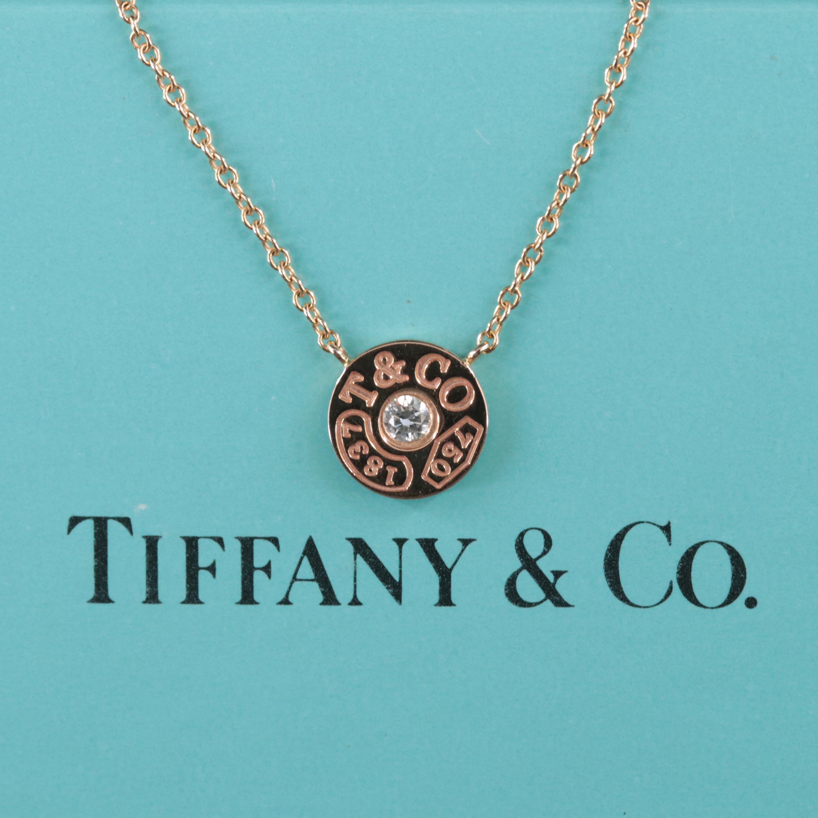 Tiffany & Co. 18K Diamond 1837 Necklace