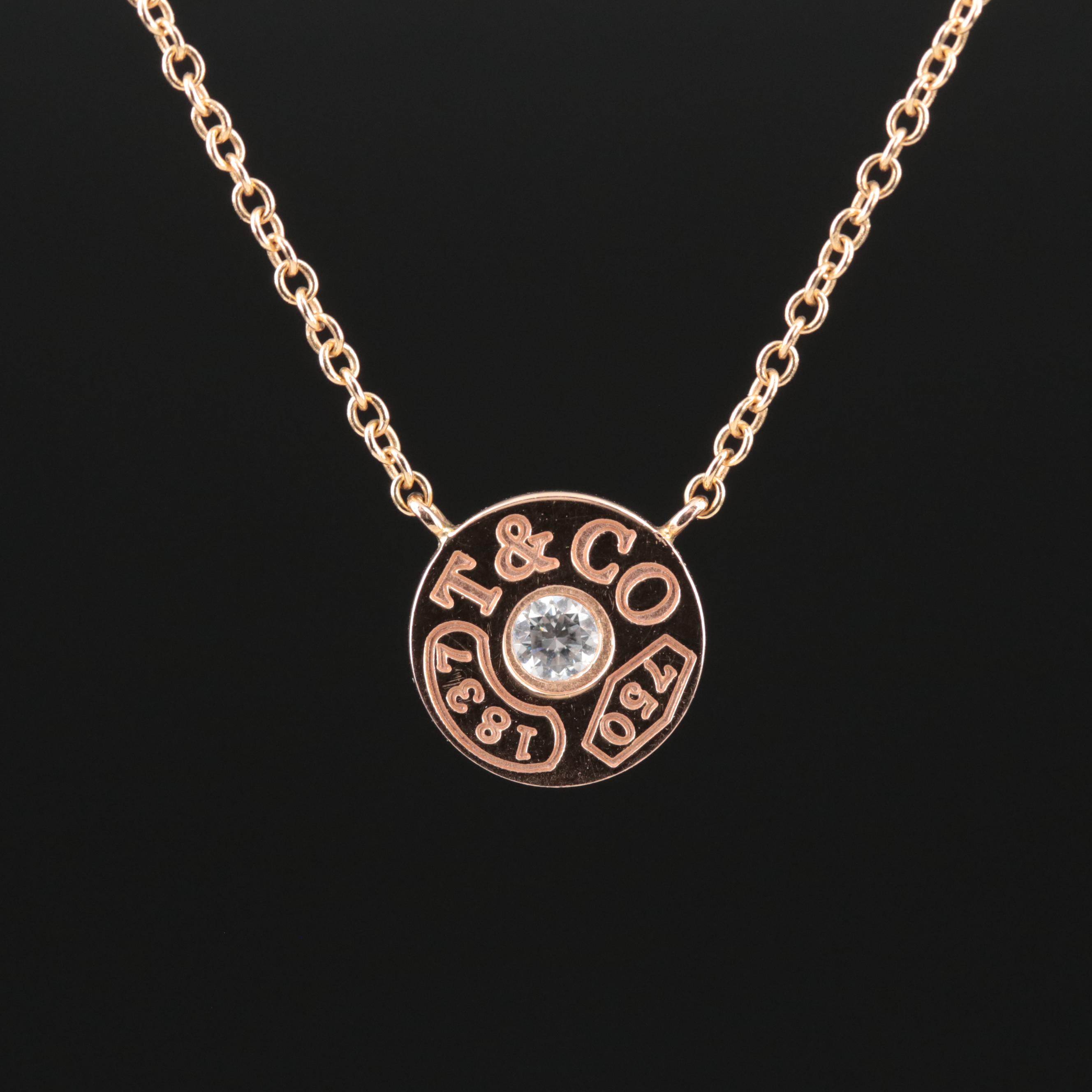 Tiffany & Co. 18K Diamond 1837 Necklace
