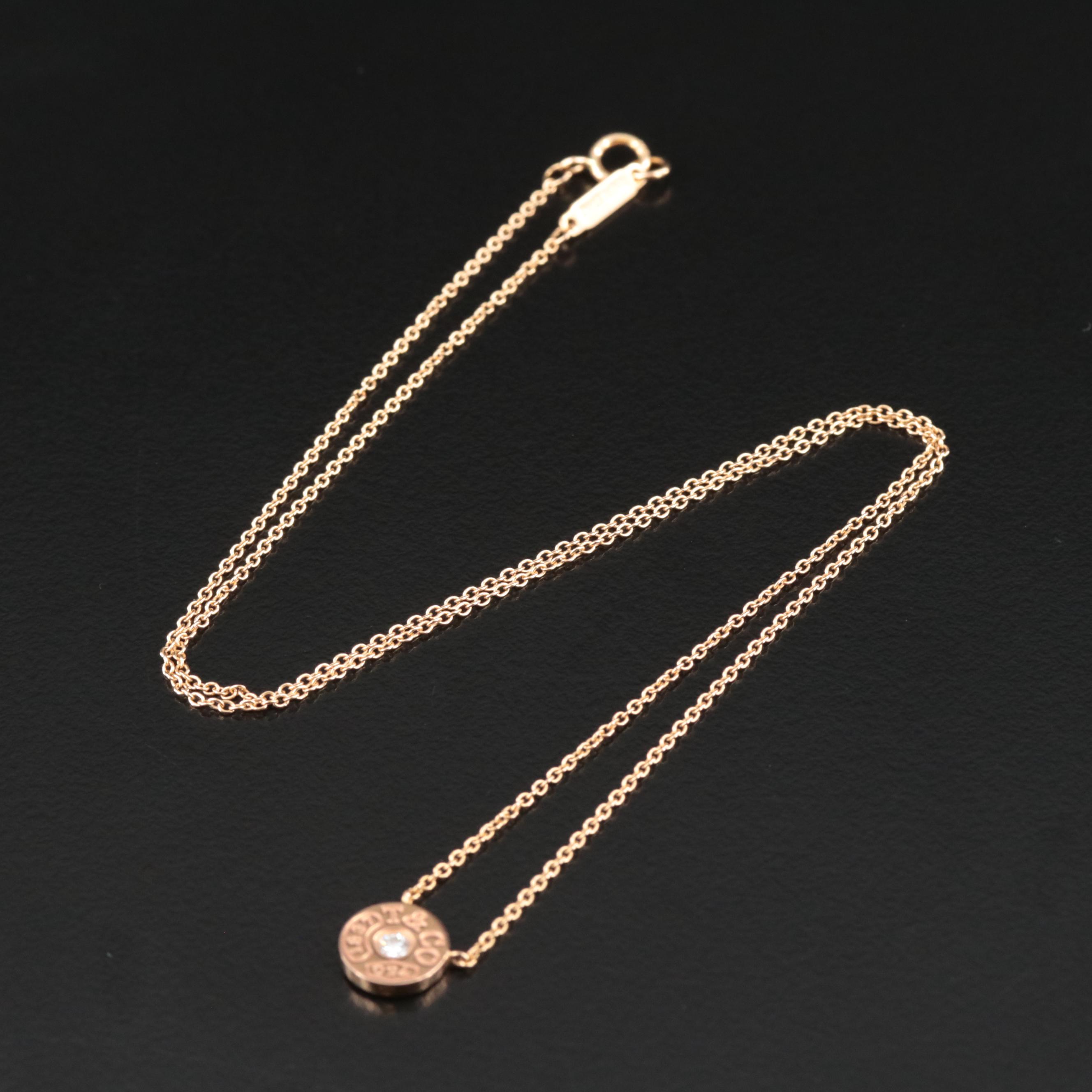 Tiffany & Co. 18K Diamond 1837 Necklace