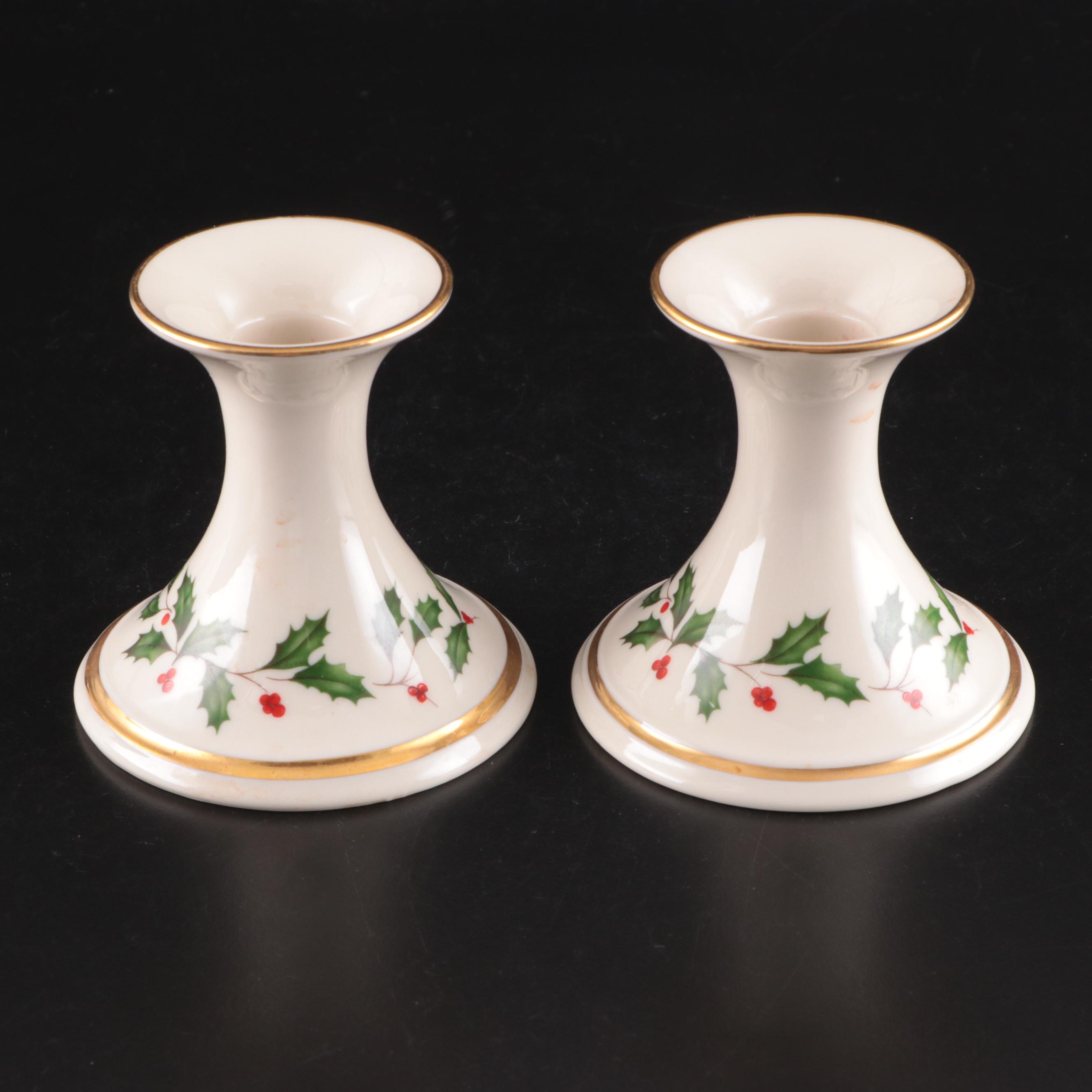 Lenox "Holiday" Bone China Serveware, Candlesticks, and More Table Accessories