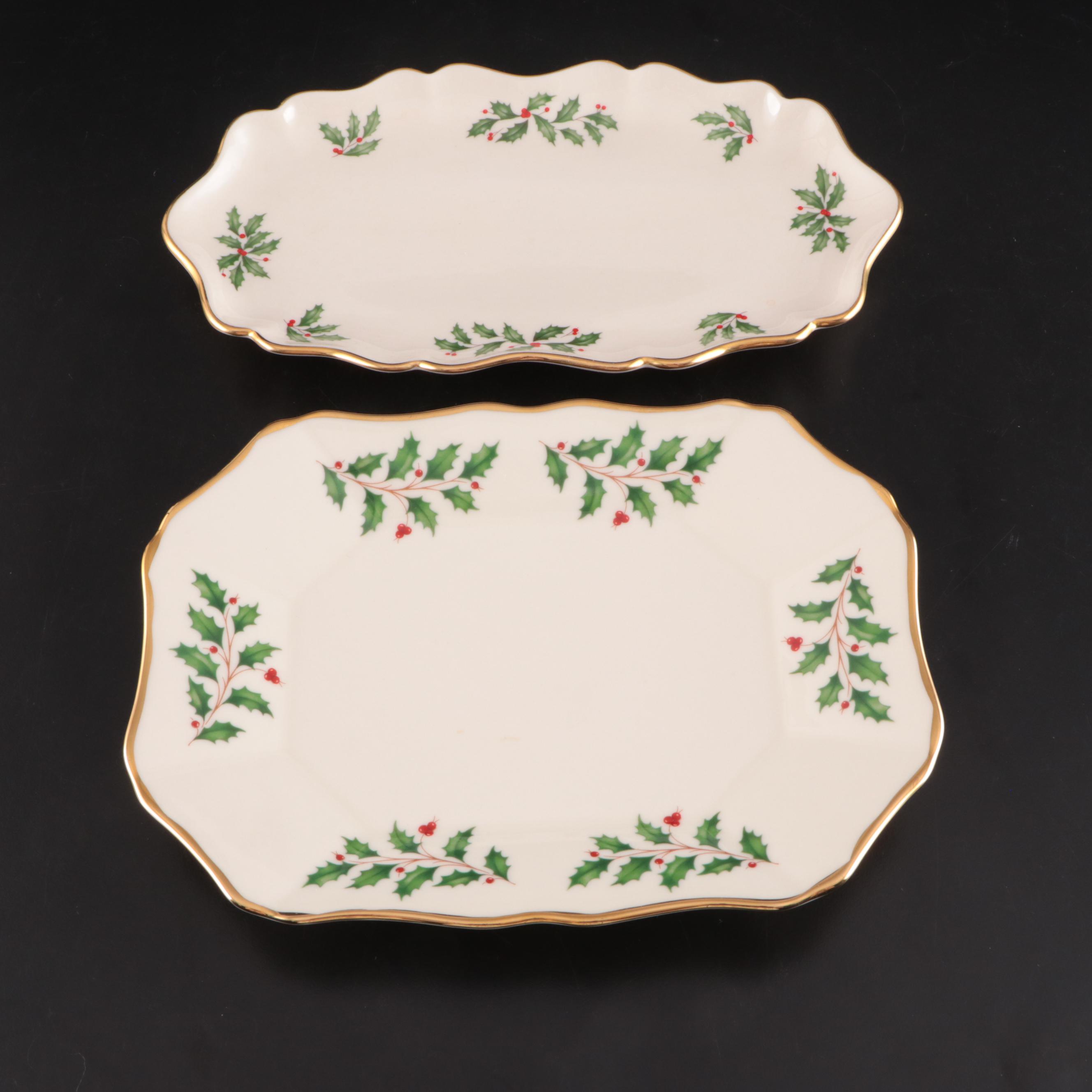 Lenox "Holiday" Bone China Serveware, Candlesticks, and More Table Accessories