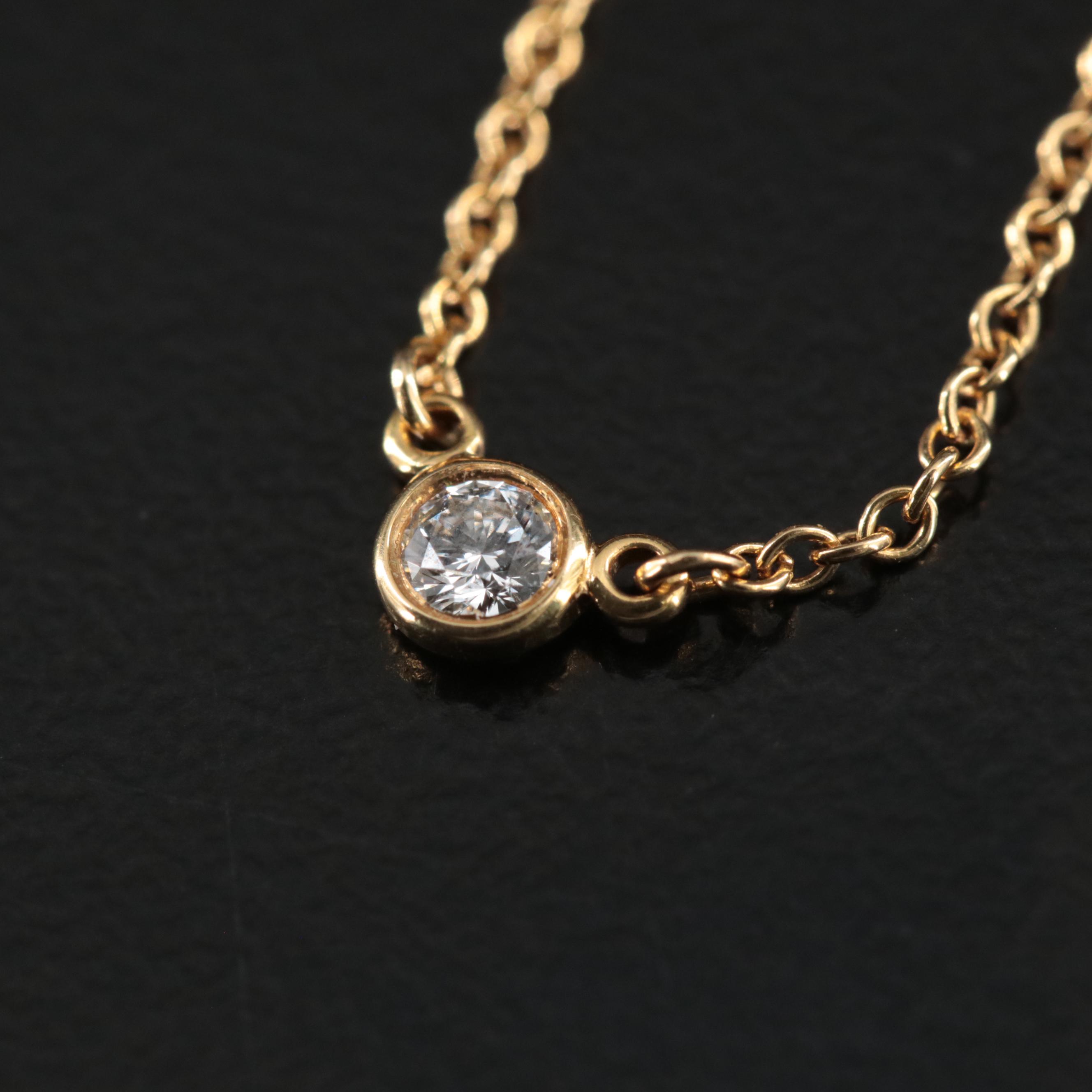 Elsa Peretti For Tiffany & Co. 18K Diamonds By The Yard Necklace | EBTH