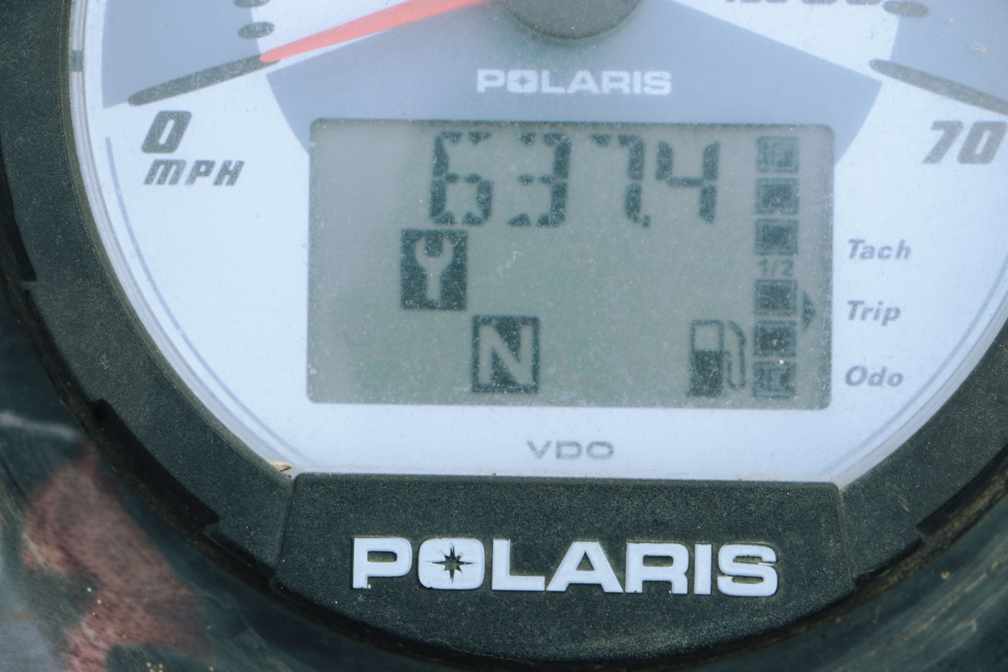 2006 Polaris Sportsman 450 ATV in Camo with Ramps, Snow Plow, and Accessories