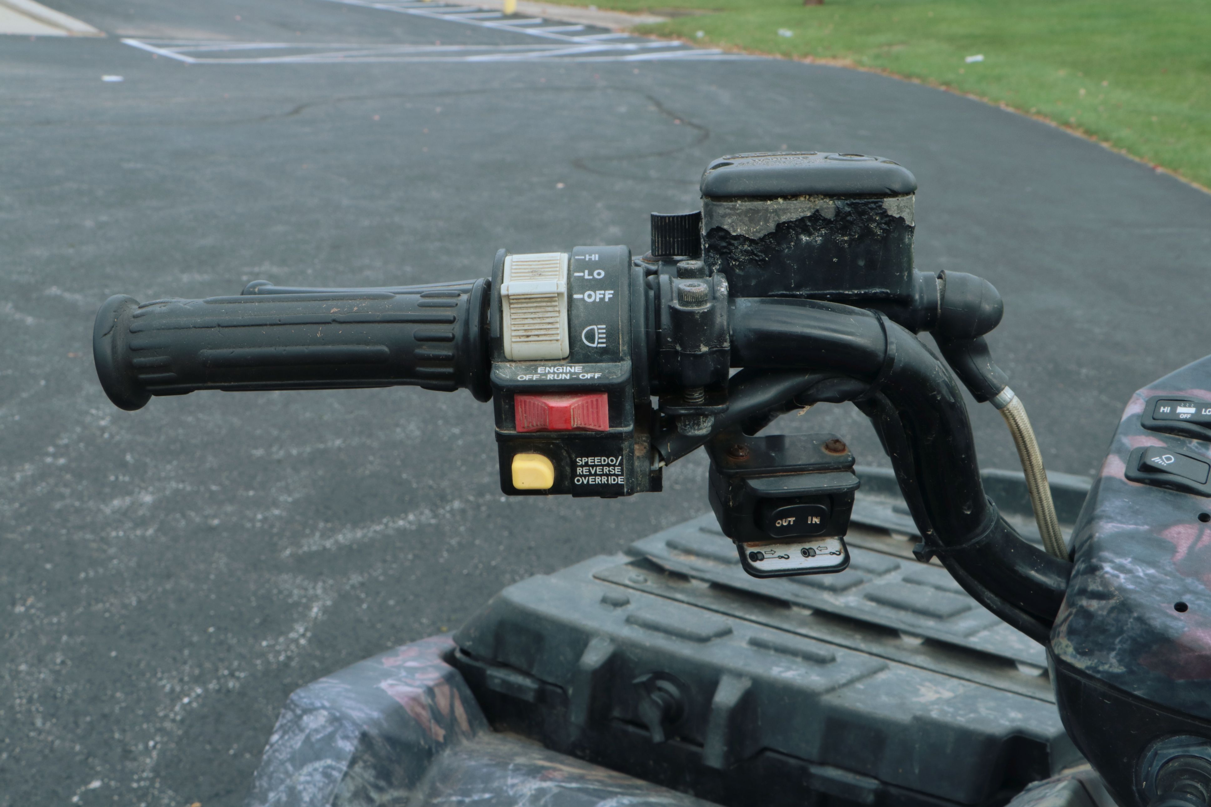 2006 Polaris Sportsman 450 ATV in Camo with Ramps, Snow Plow, and Accessories