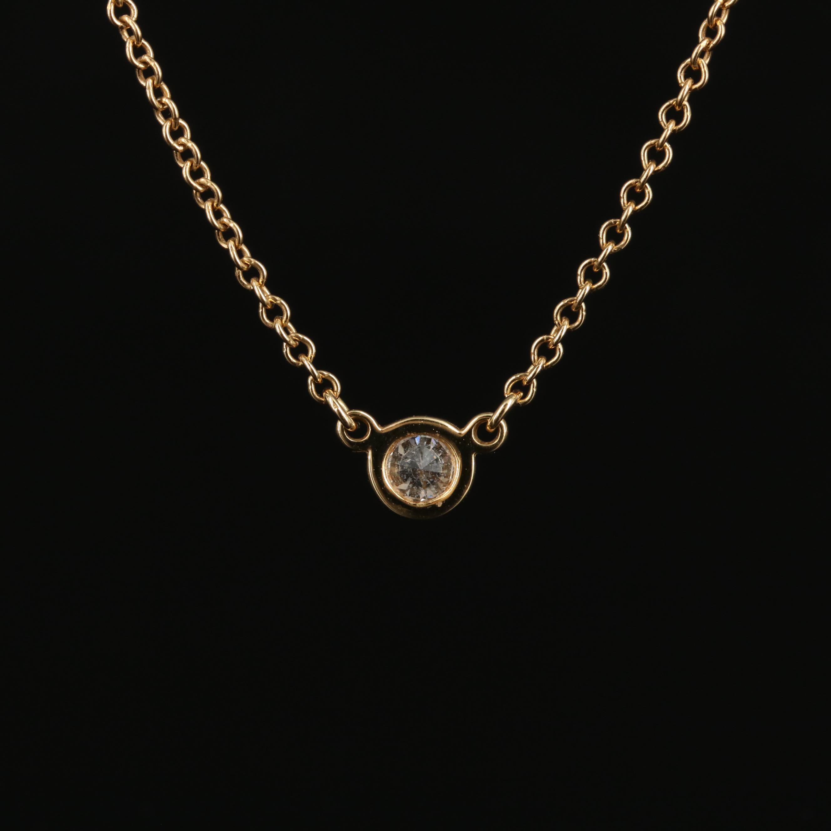 Elsa Peretti For Tiffany & Co. 18K Diamonds By The Yard Necklace | EBTH