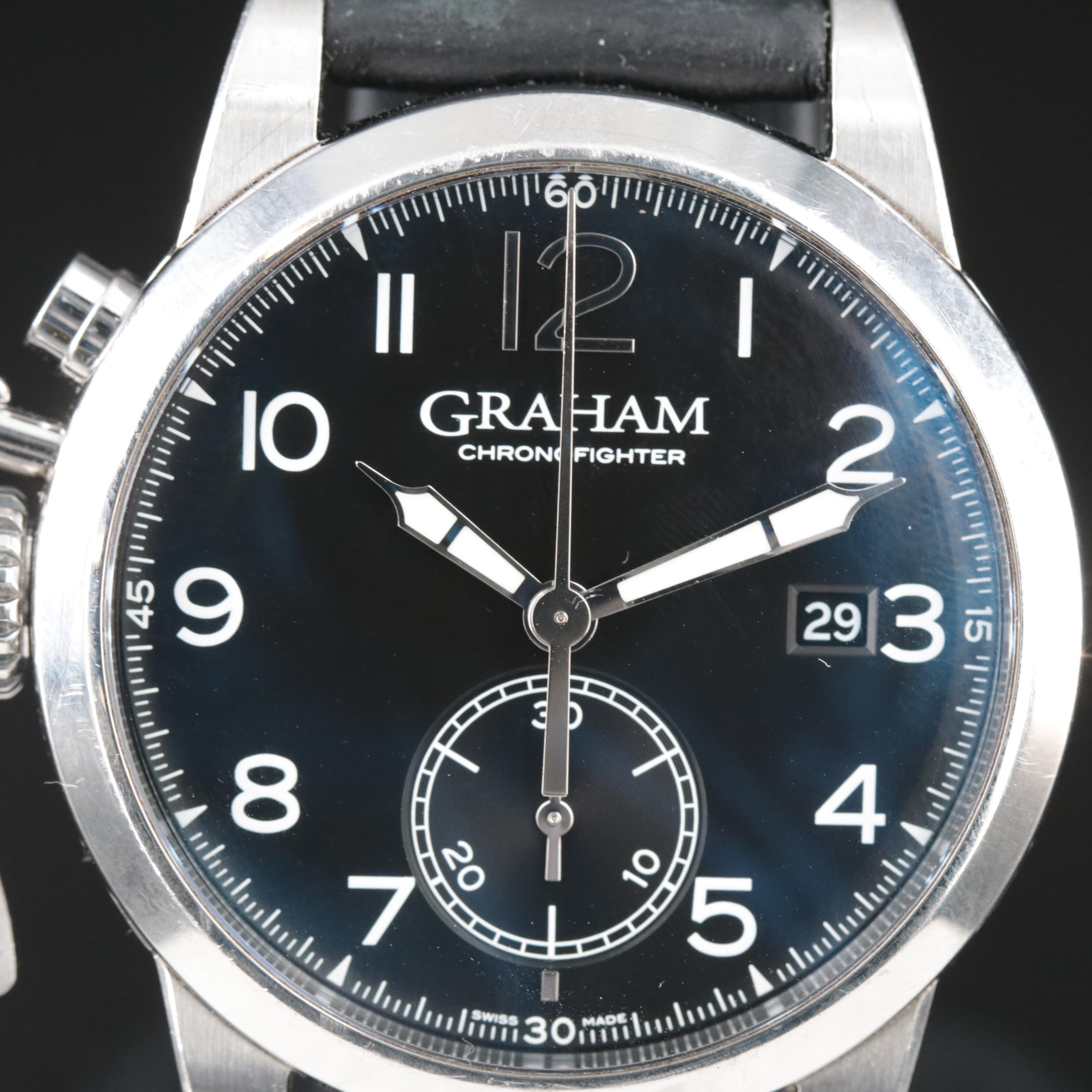 Graham Chronofighter Stainless Steel Chronograph Watch