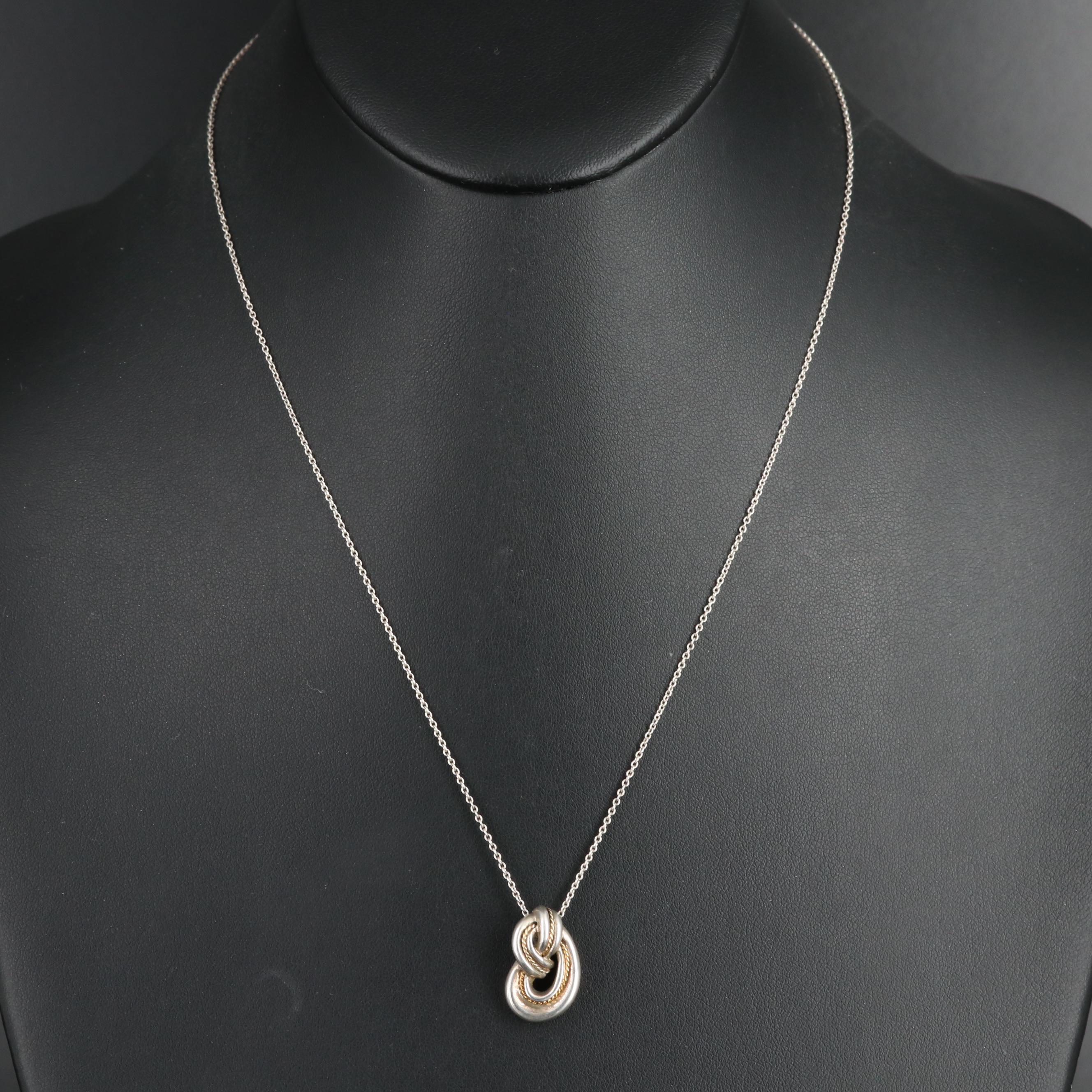 Tiffany & Co. Sterling Loop Necklace with 18K Accent