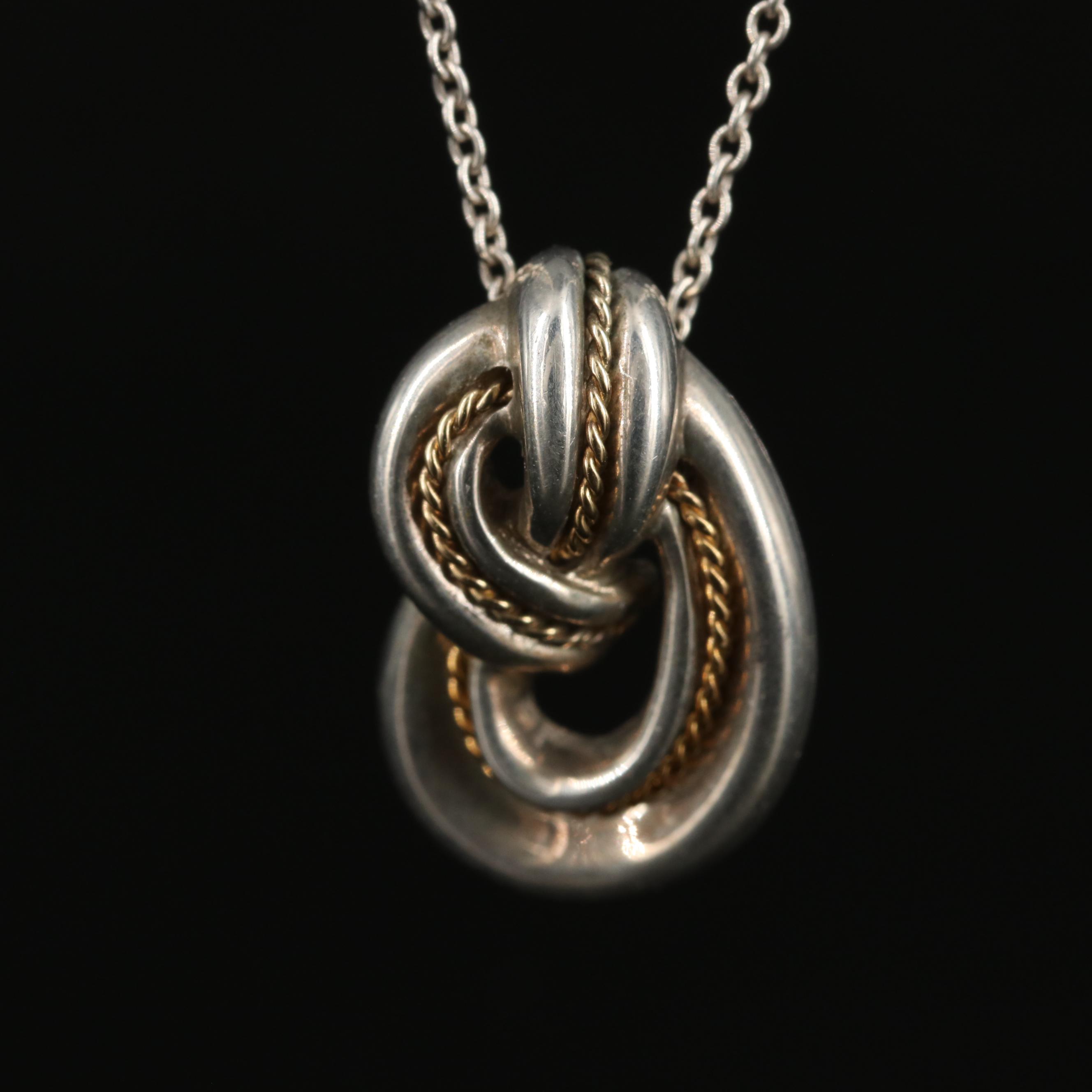 Tiffany & Co. Sterling Loop Necklace with 18K Accent