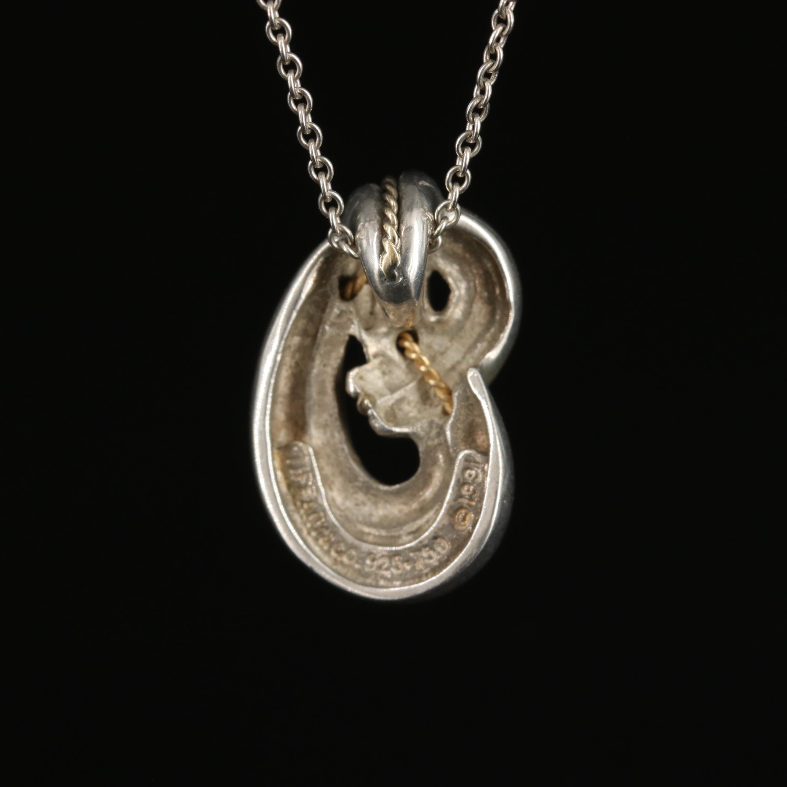 Tiffany & Co. Sterling Loop Necklace with 18K Accent