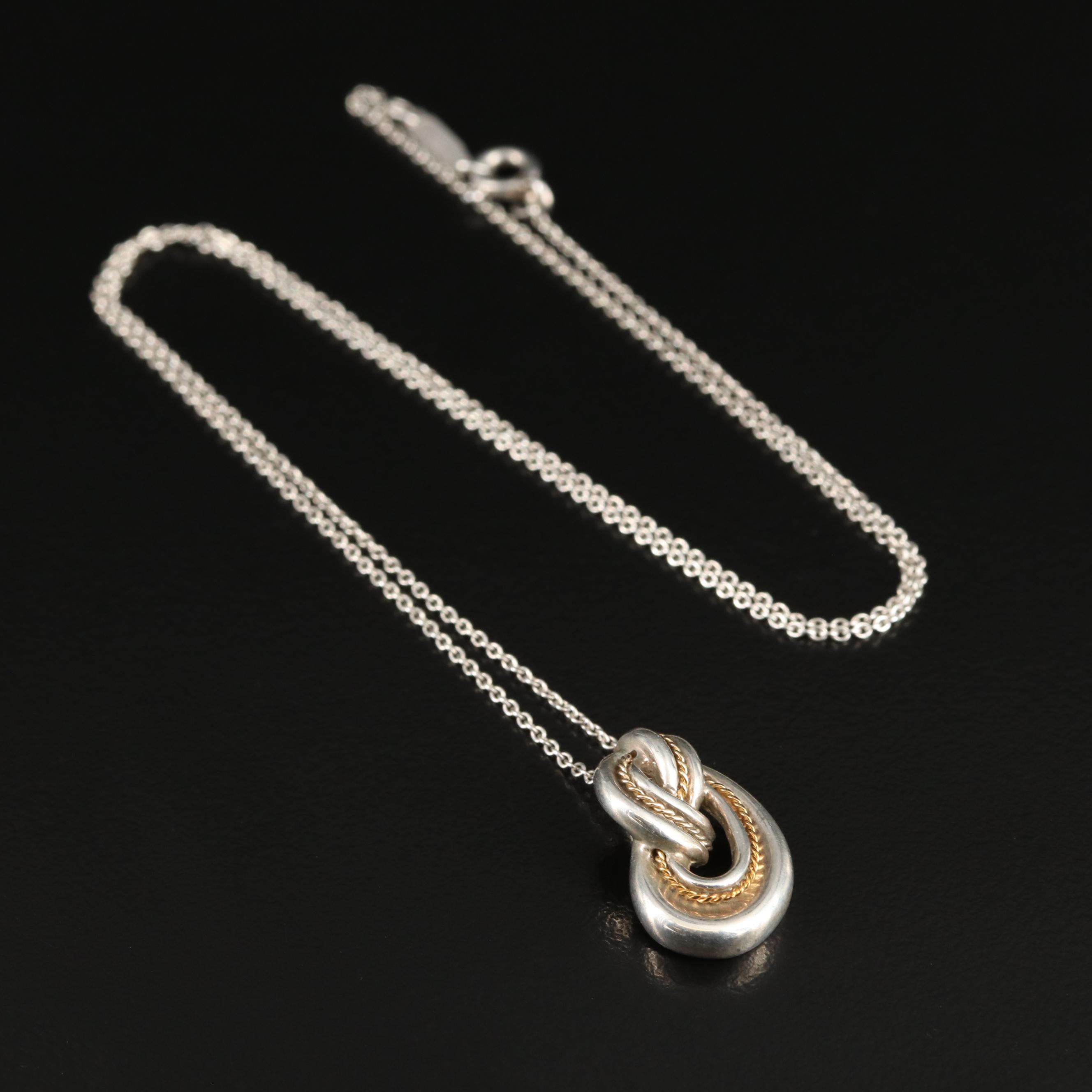 Tiffany & Co. Sterling Loop Necklace with 18K Accent