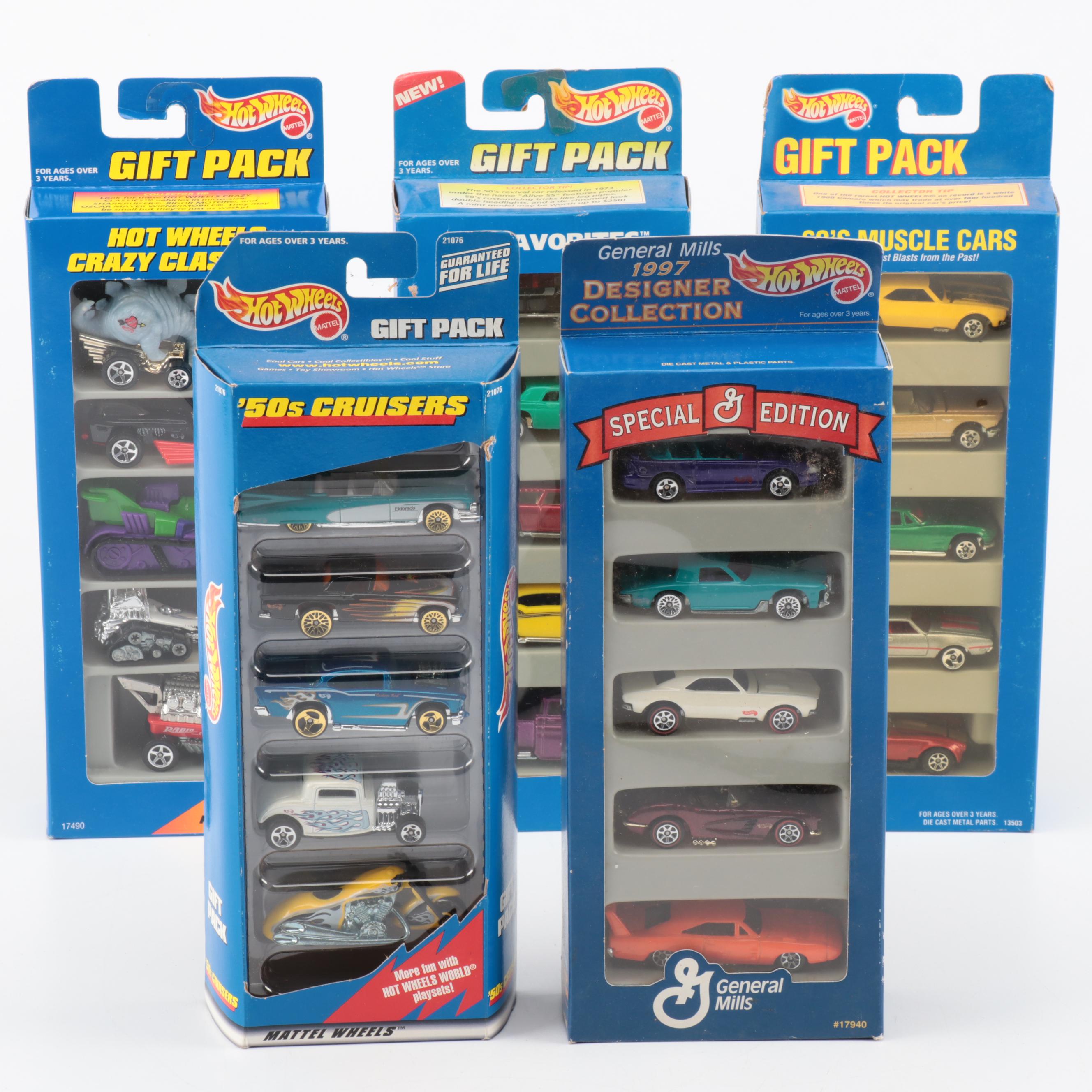 Hot Wheels 50's Favorites, 60's Muscle Cars, Crazy Classics and More Toy Cars