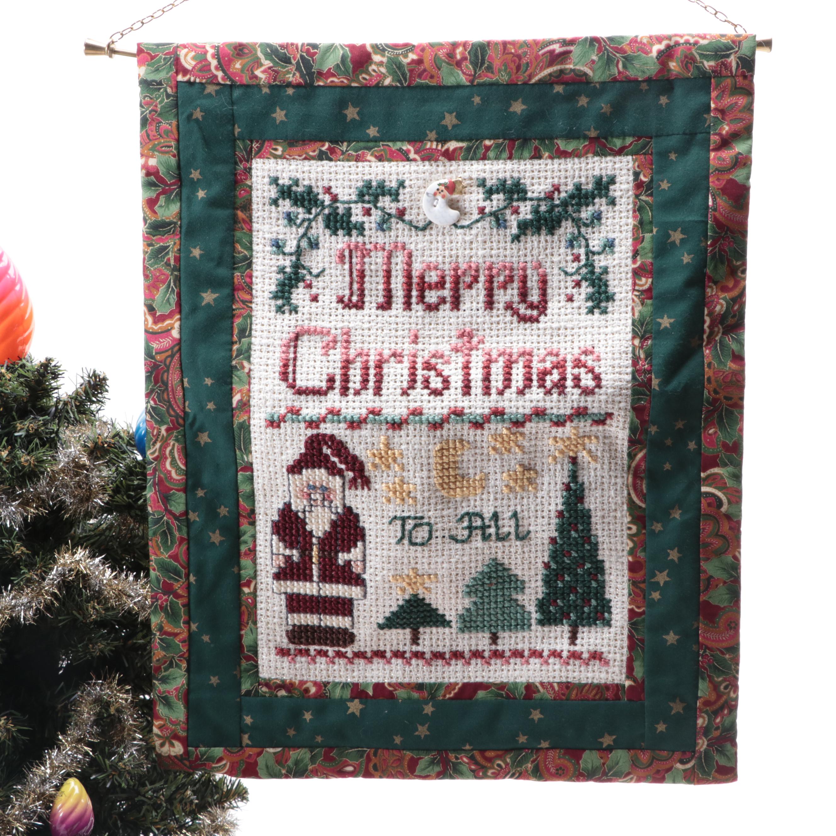 Shiny Brite Light-Up Tabletop Christmas Tree with Other Seasonal Décor