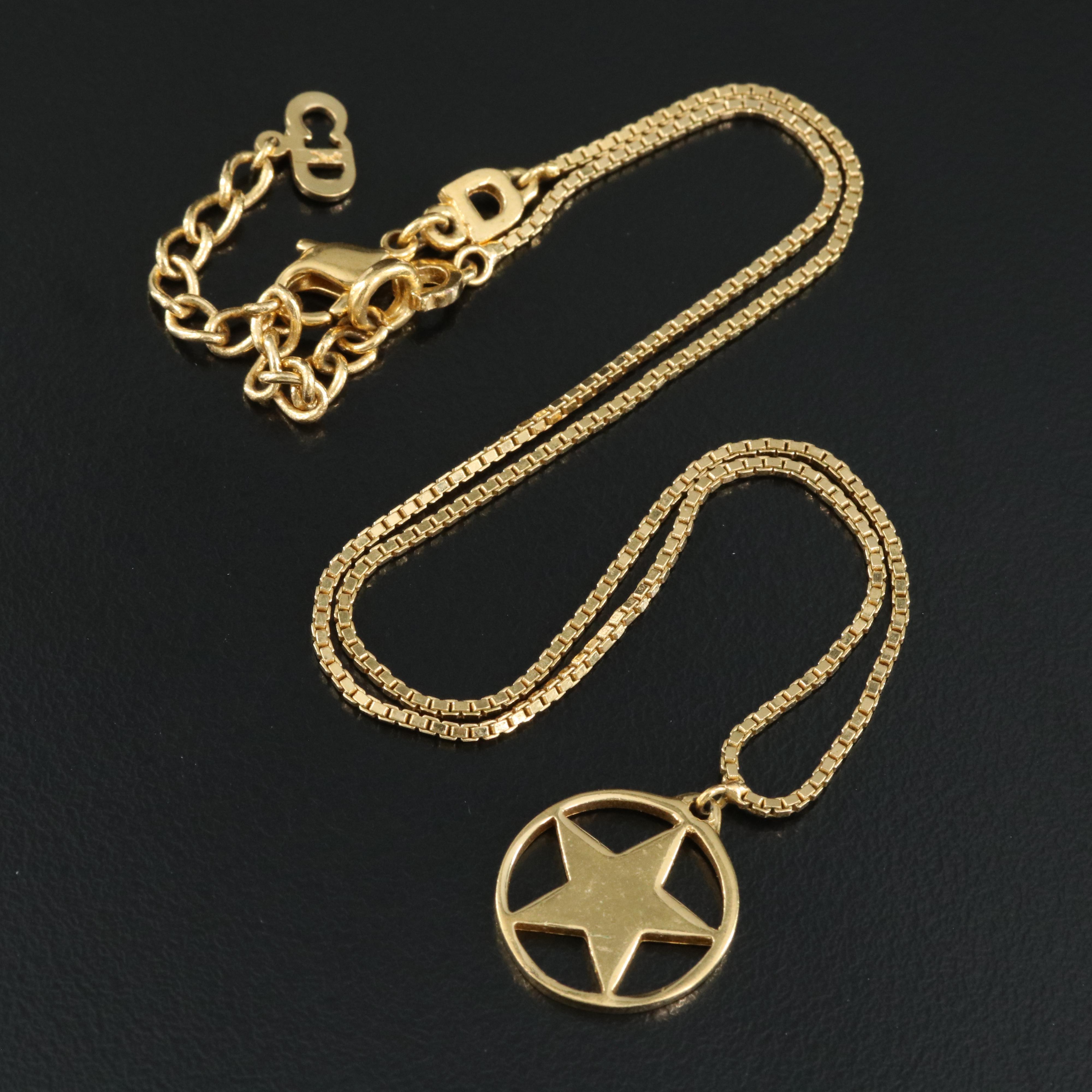 Christian Dior Cut Out Star Necklace EBTH