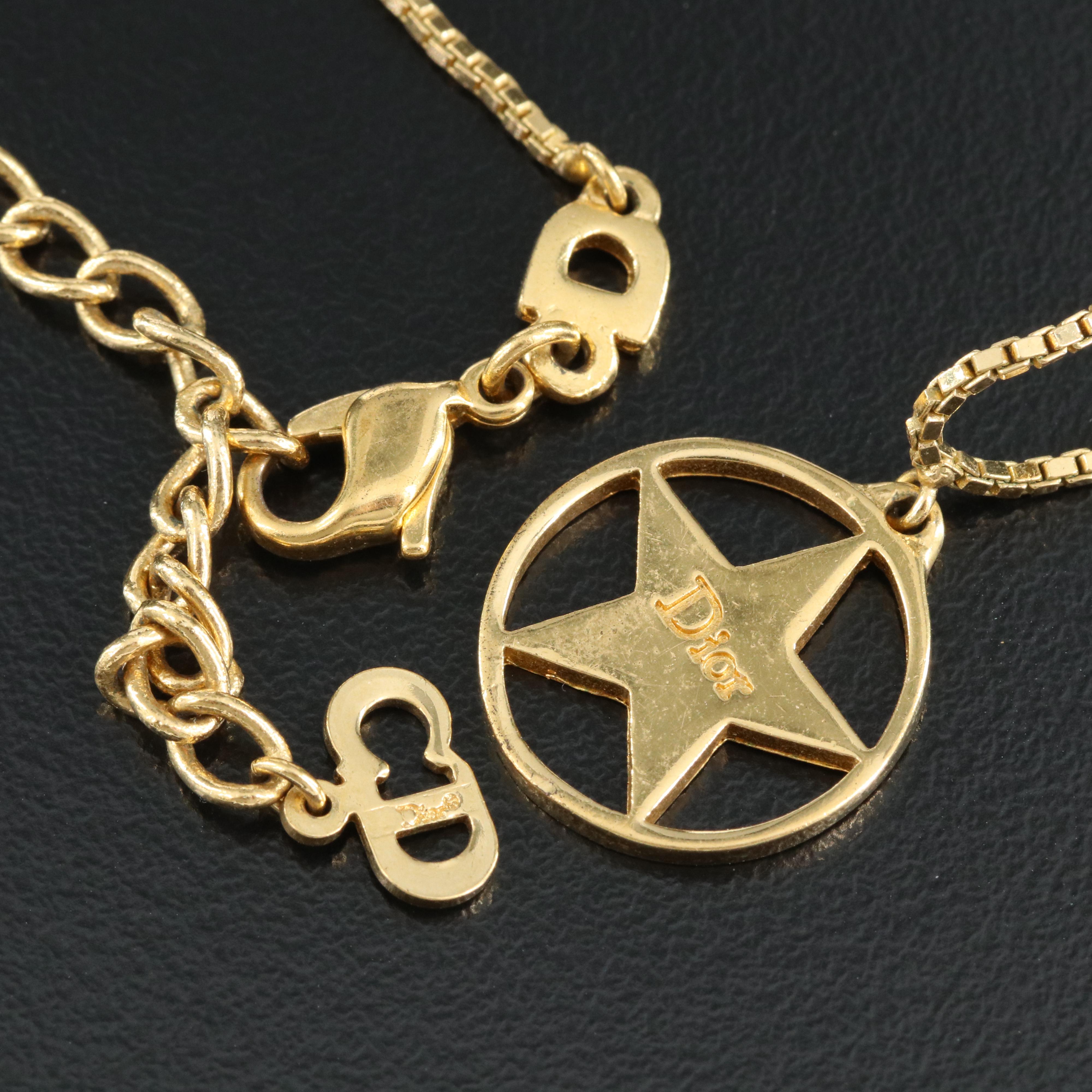 Christian Dior Cut Out Star Necklace EBTH