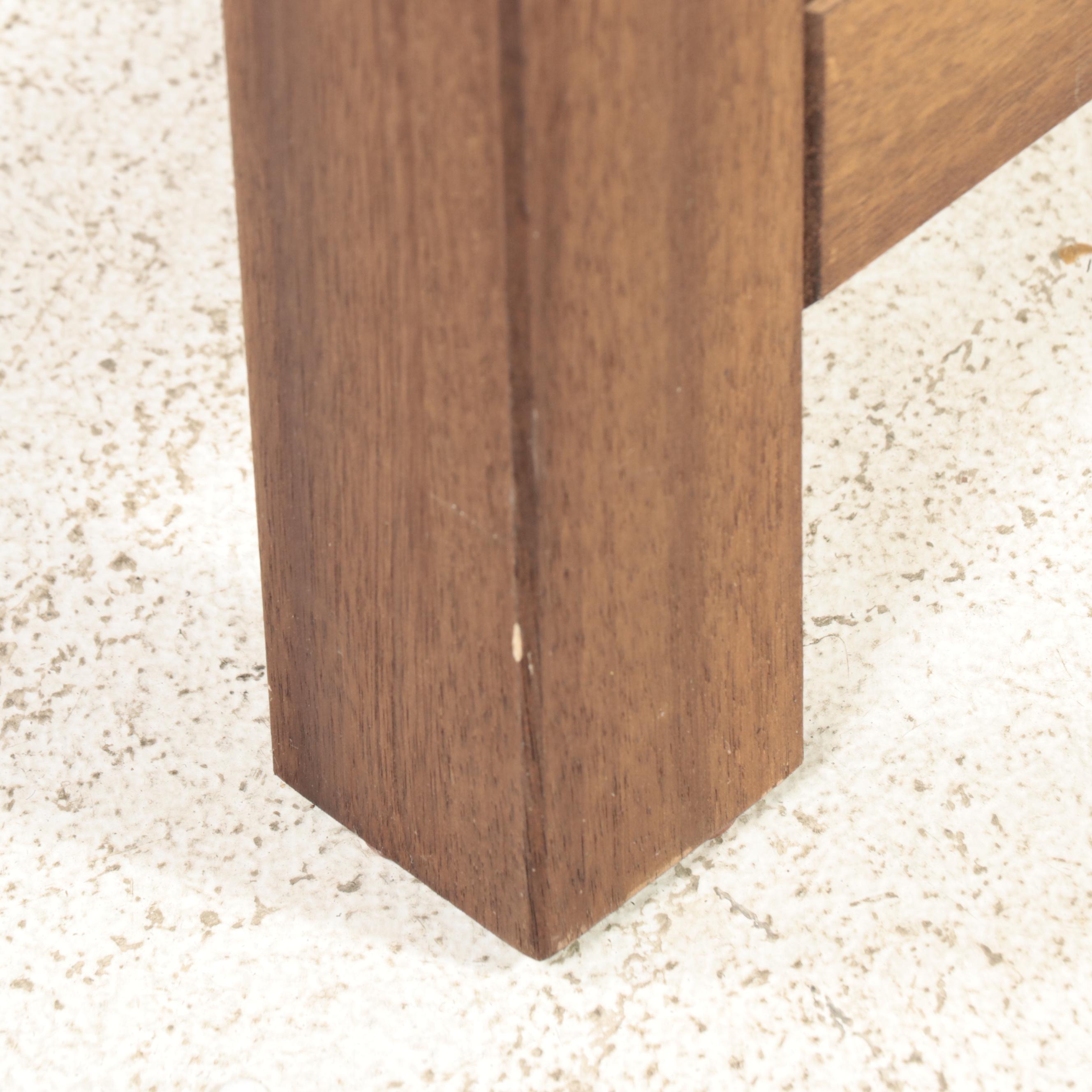 Pair of IKEA "Äpplarö" Acacia Benches with Nautica Home Cushions