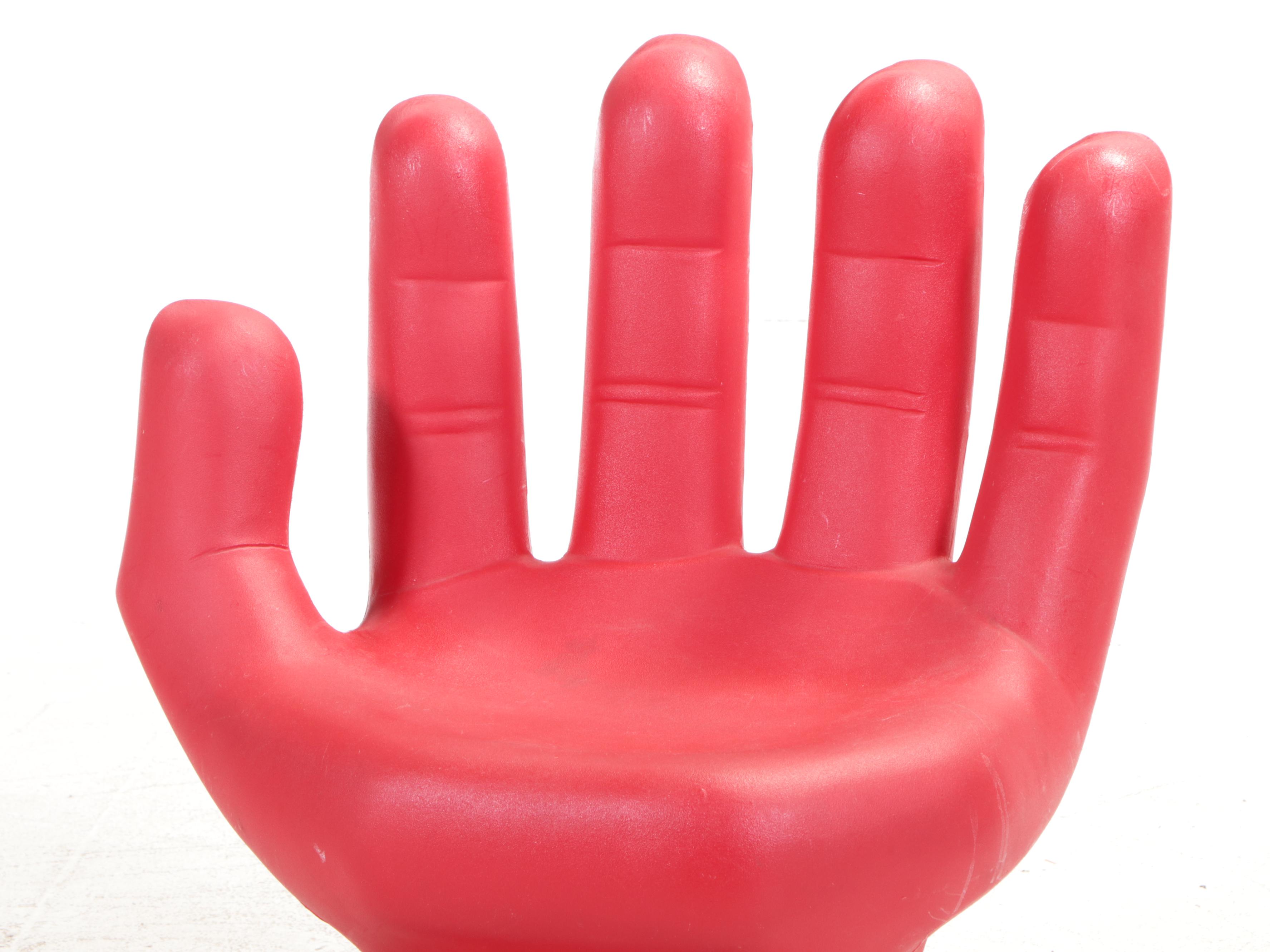 Big Thrift Pop Art Style Molded Plastic Hand Chair