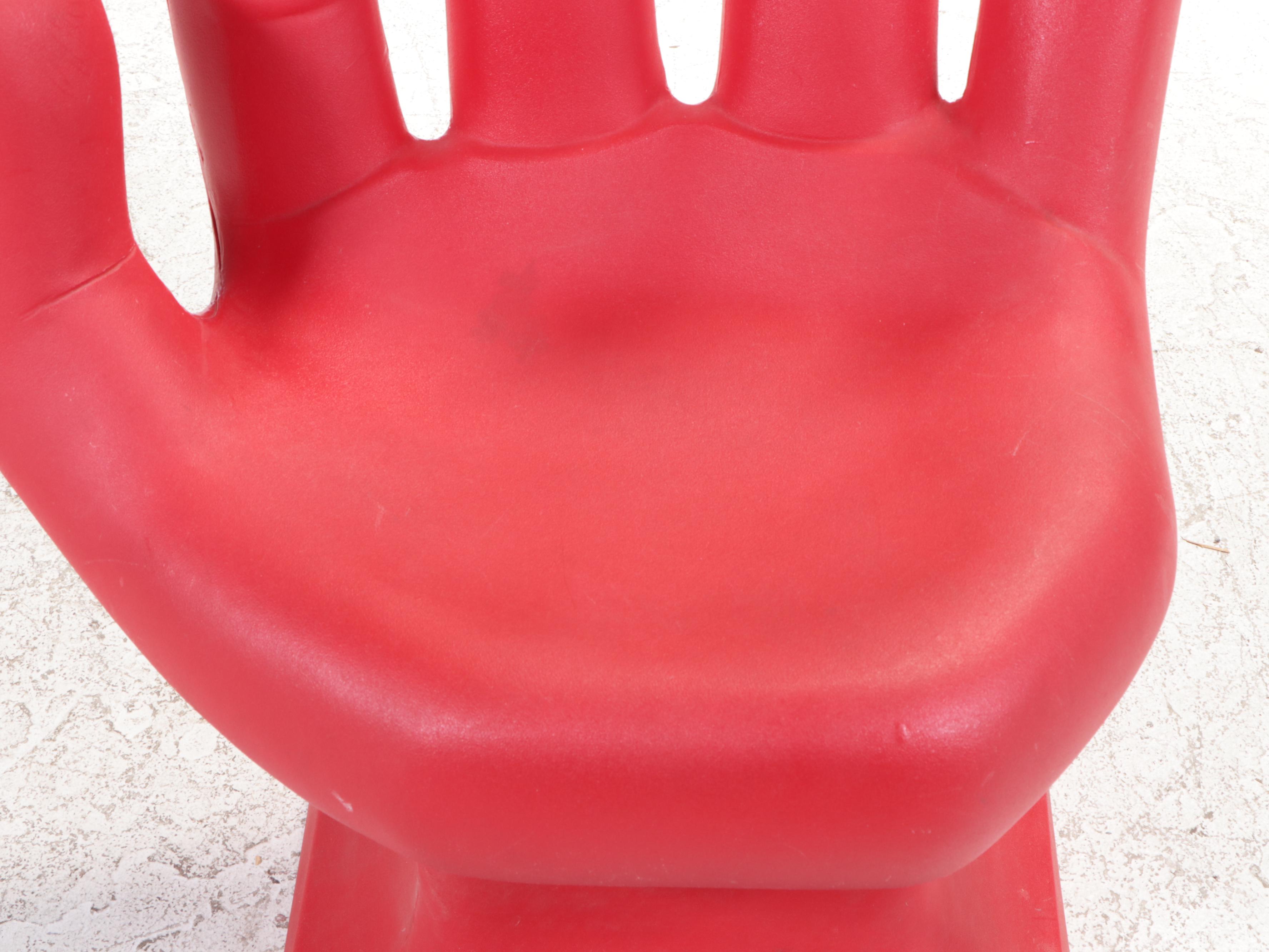 Big Thrift Pop Art Style Molded Plastic Hand Chair