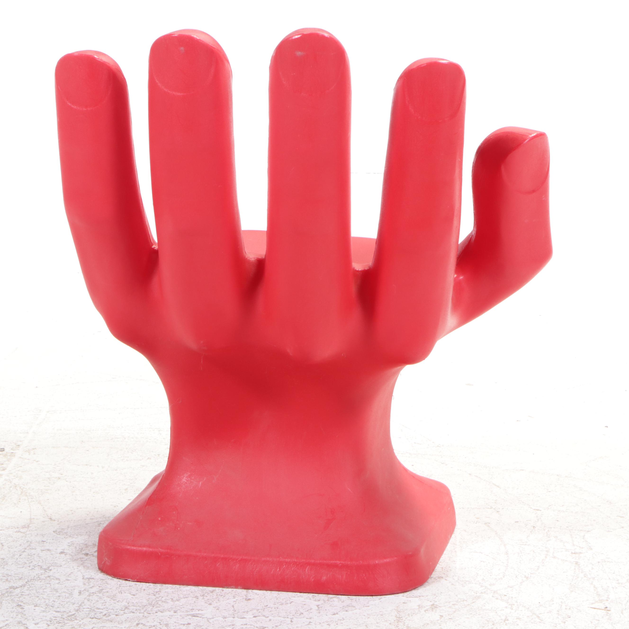 Big Thrift Pop Art Style Molded Plastic Hand Chair