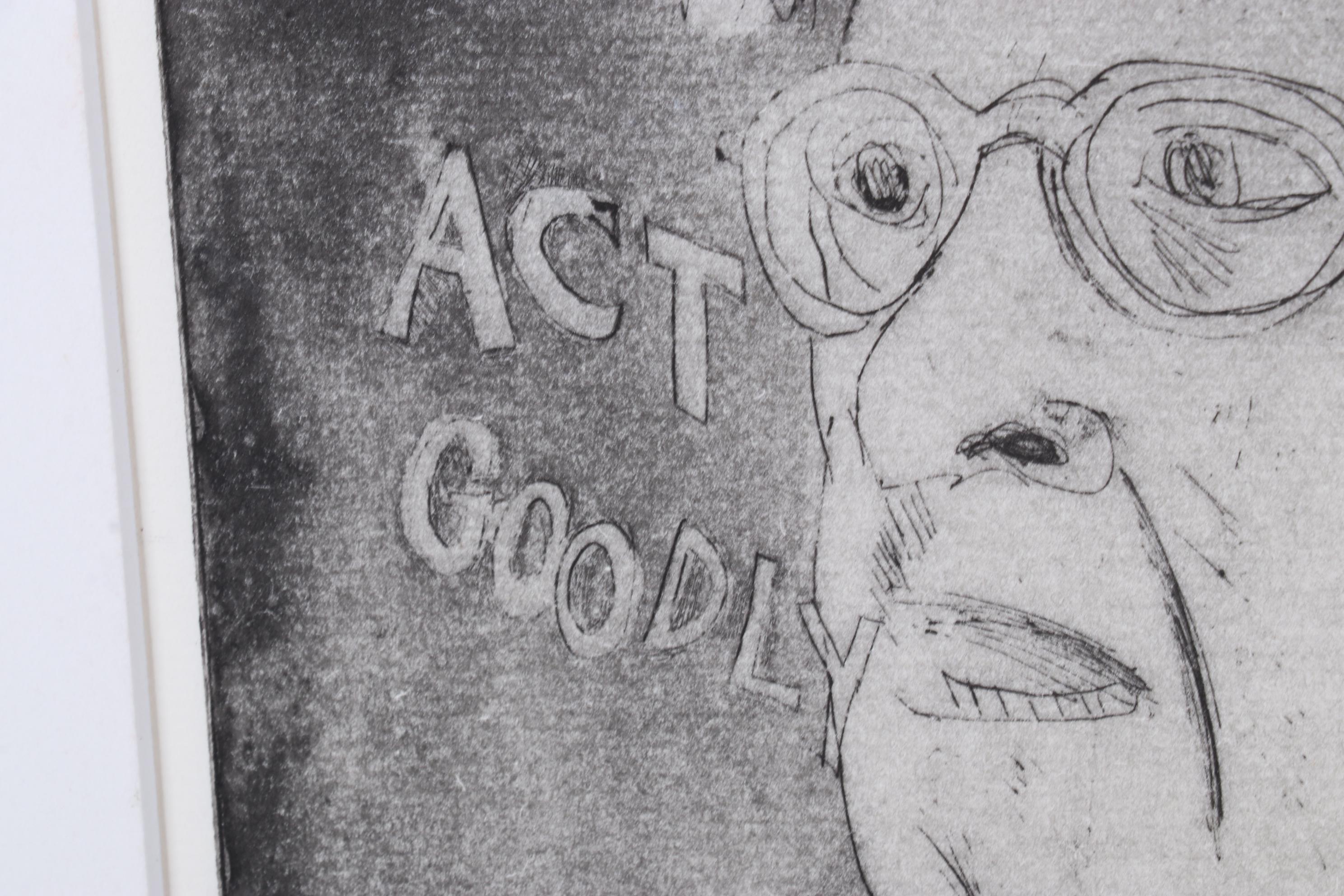 Sidney Chafetz Etching with Aquatint "Orator Aptus," 1963