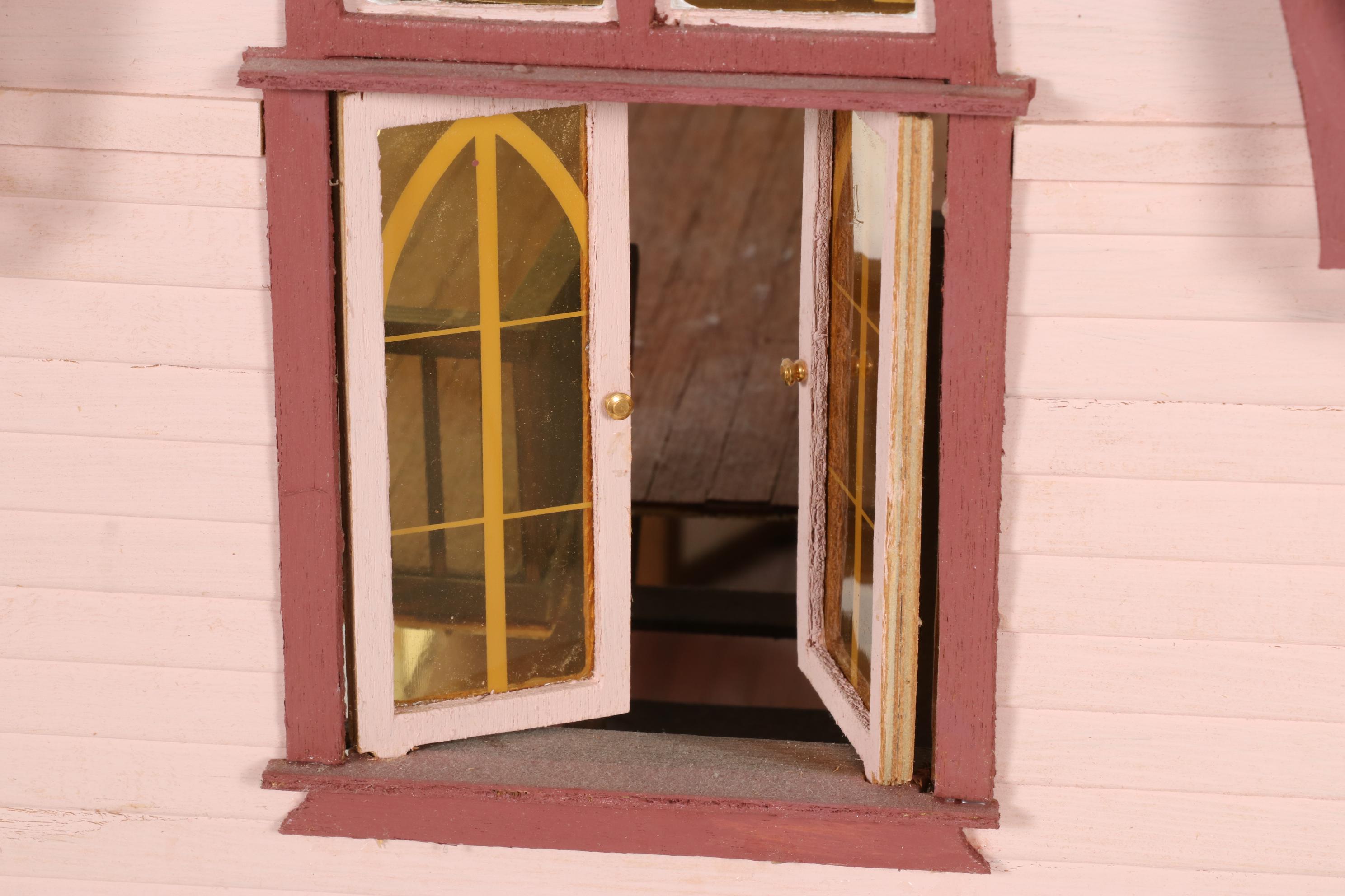 Hand-Crafted Wooden Doll House with Furniture and Accessories