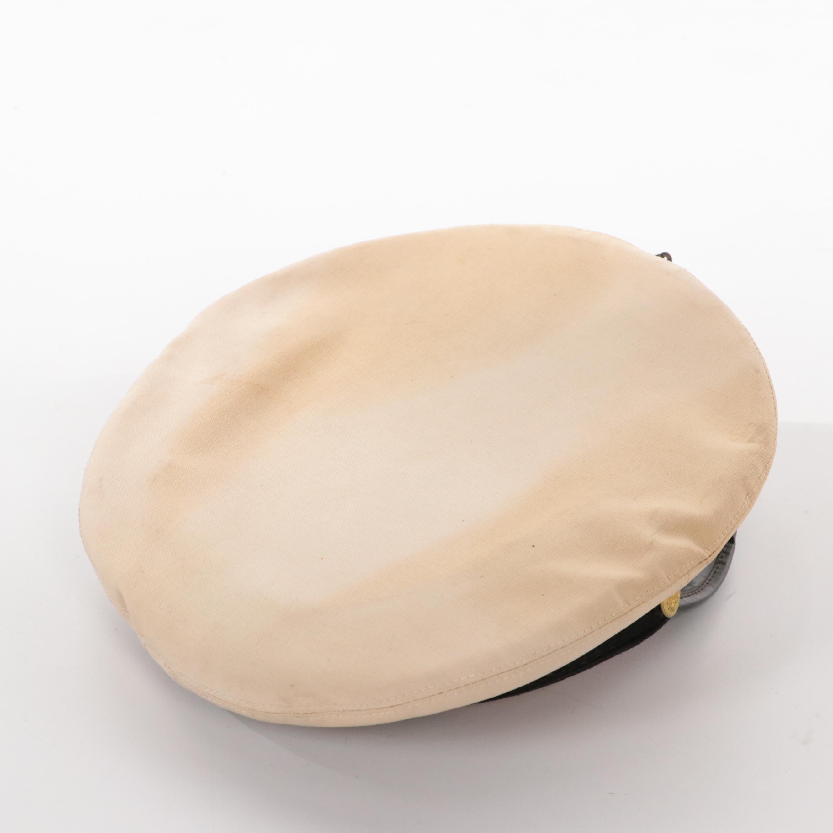 WWII Era US Navy Men's CPO Dress Blue Uniform, Cap, and Overcoat Liner