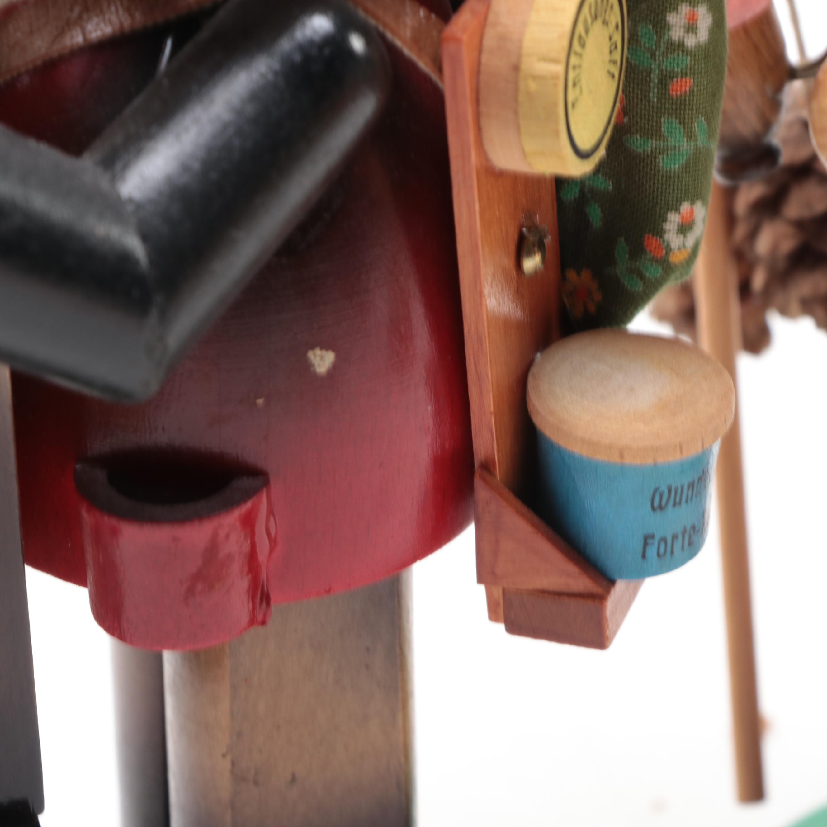 Steinbach German Nutcracker with Other Polychrome Wood Smoker Figures
