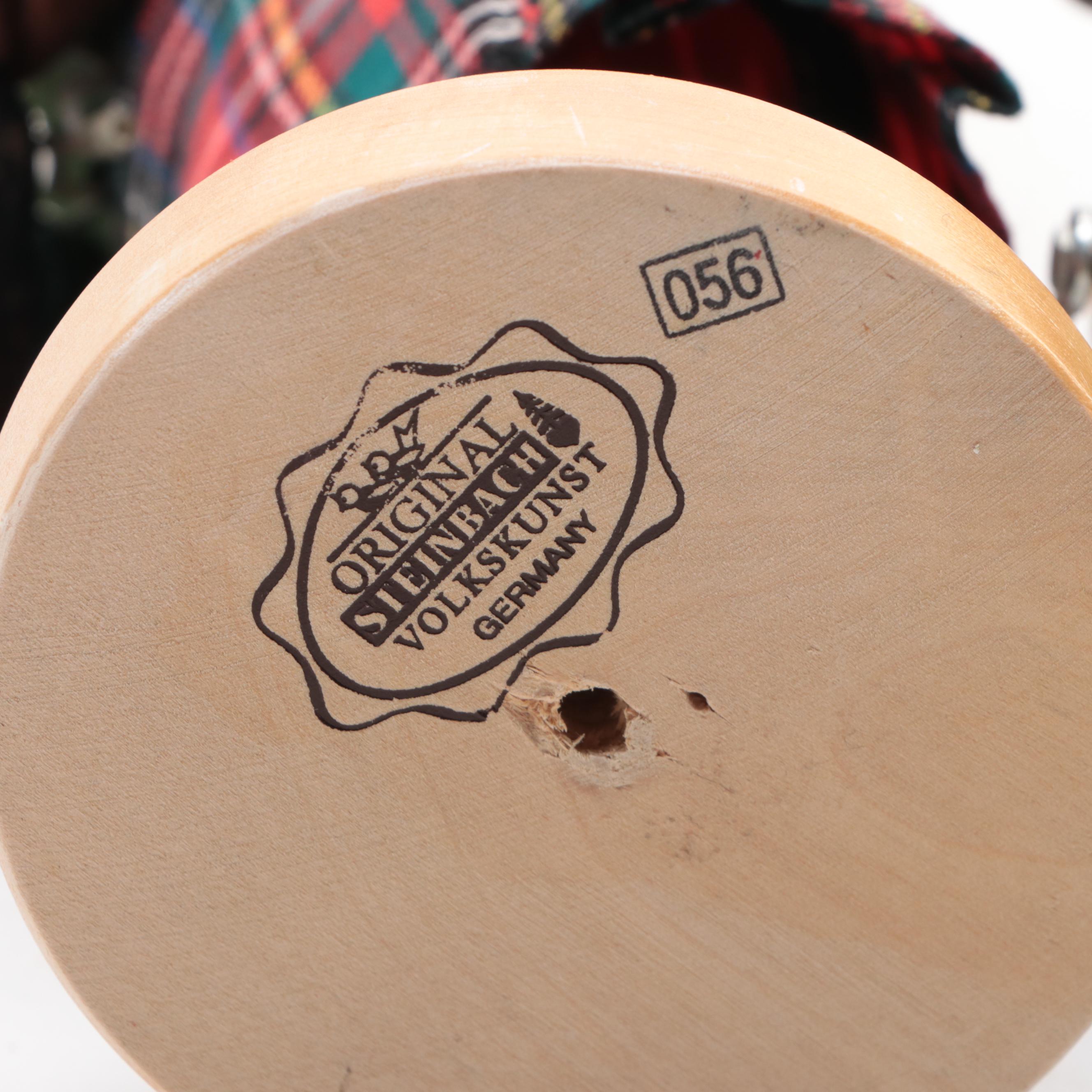 Steinbach German Nutcracker with Other Polychrome Wood Smoker Figures