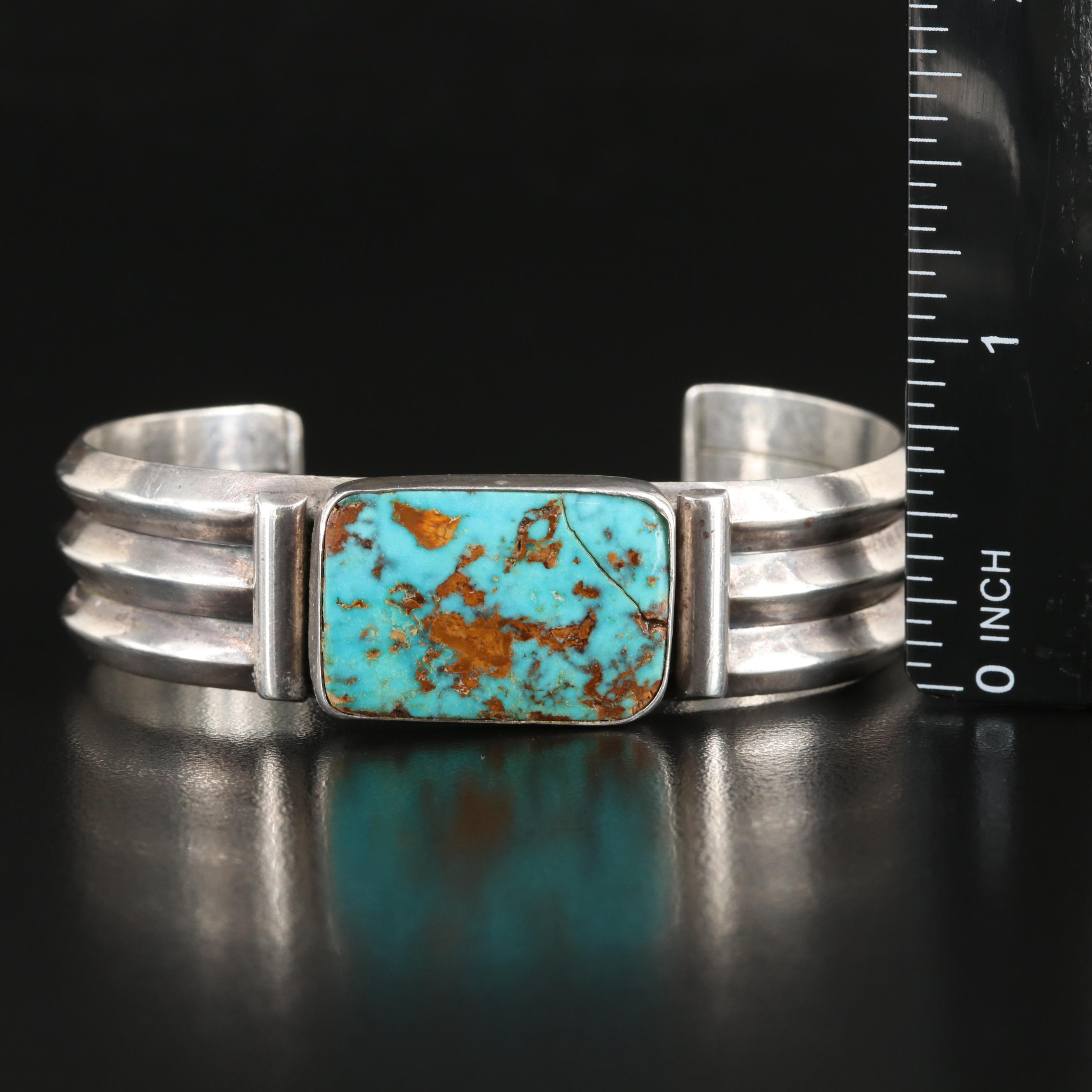 Sterling Turquoise Cuff Bracelet